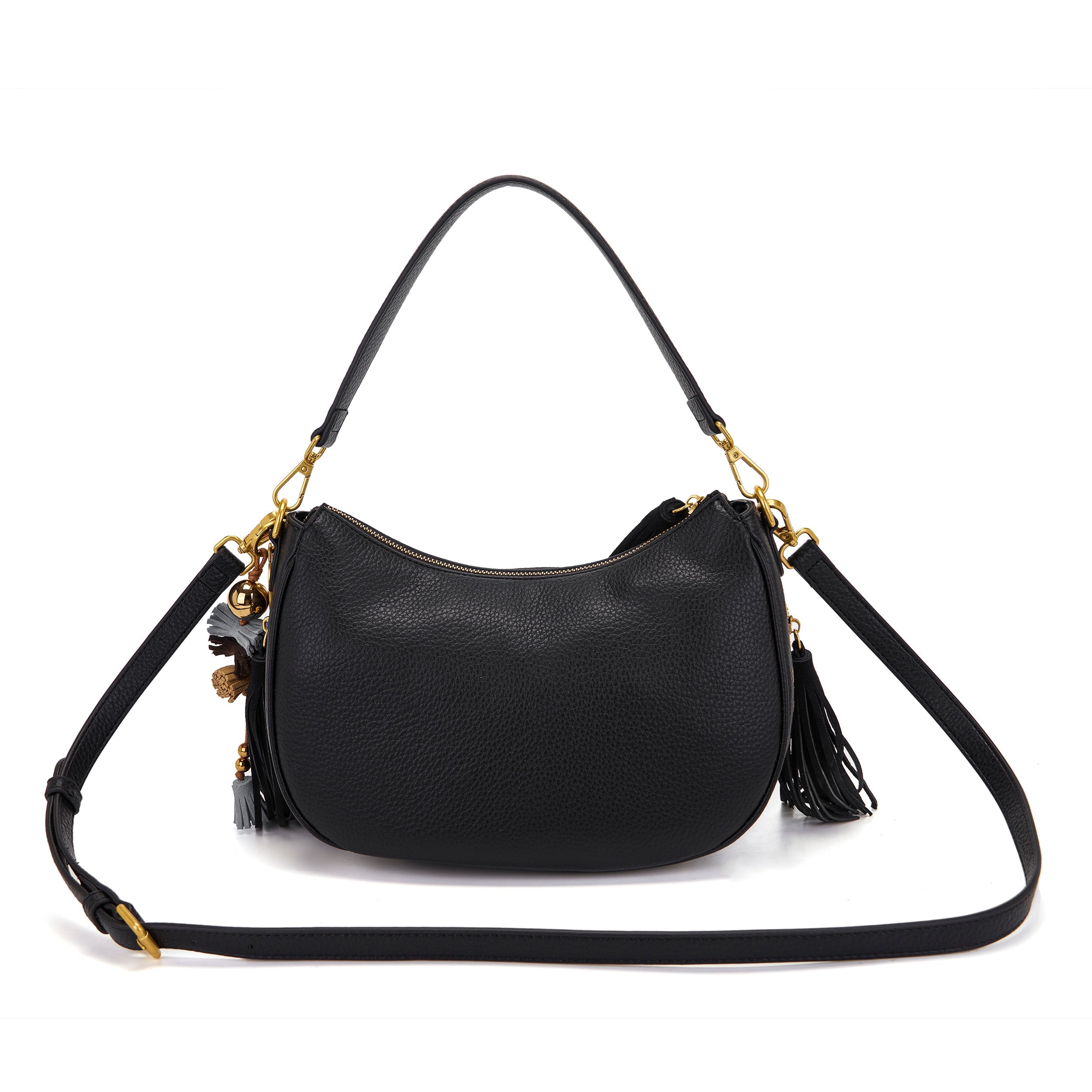 La Carrie Jungle sac bandoulière noir 32 cm effet cuir
