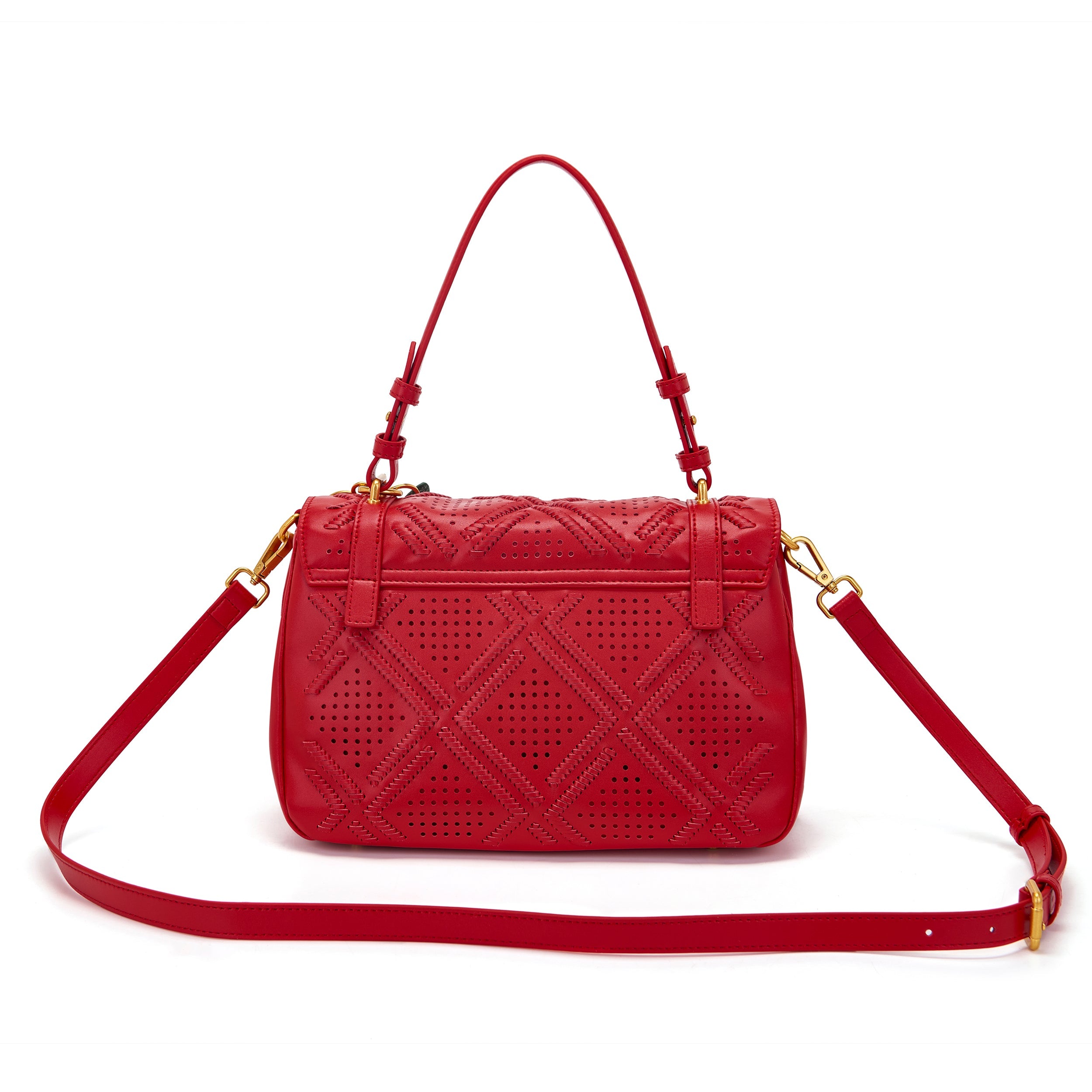 La Carrie Atena Labyrinth sac cabas rouge 30x16x18cm