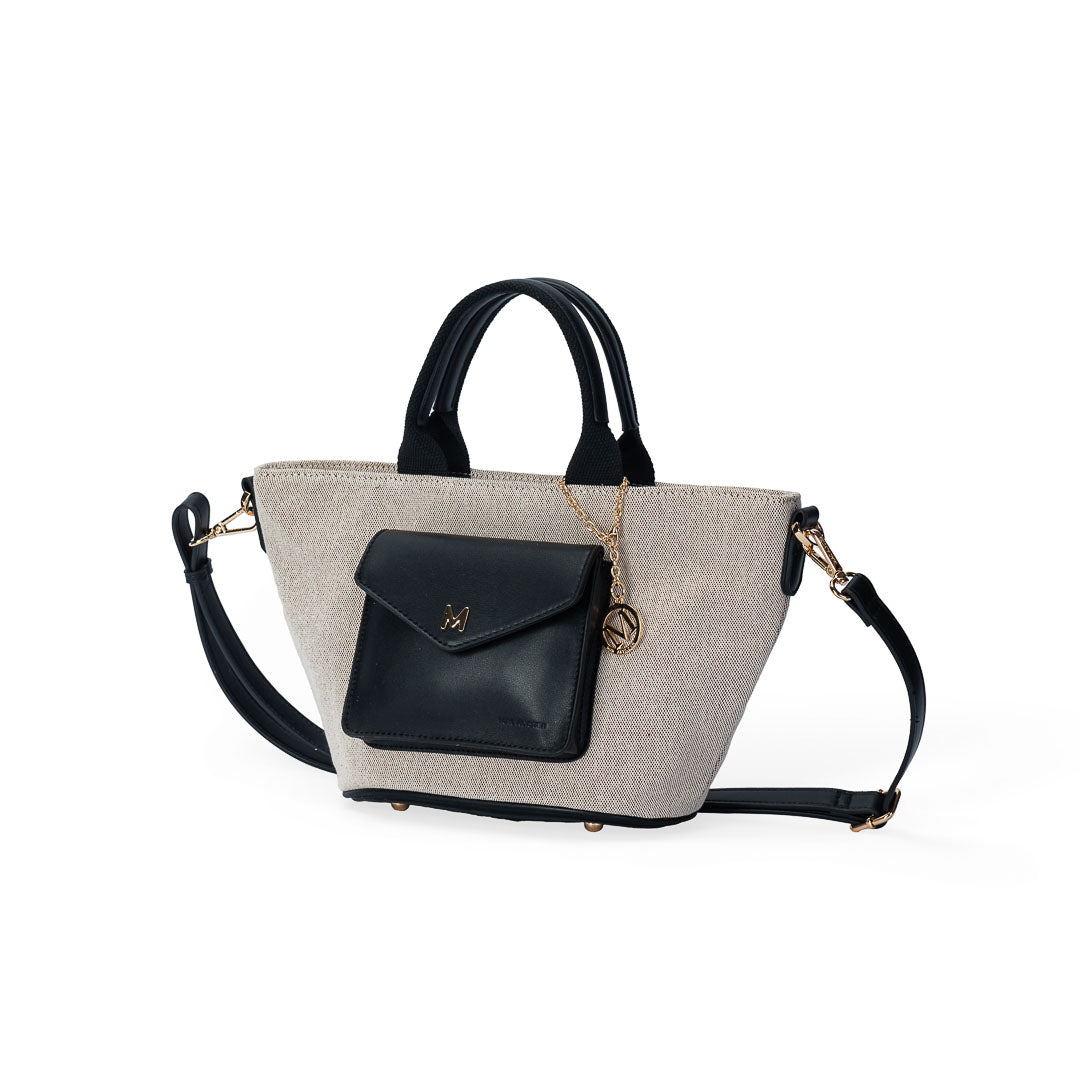 Mac Alyster Miss Bohème Lin petit sac à main Doré 36x12x20 cm