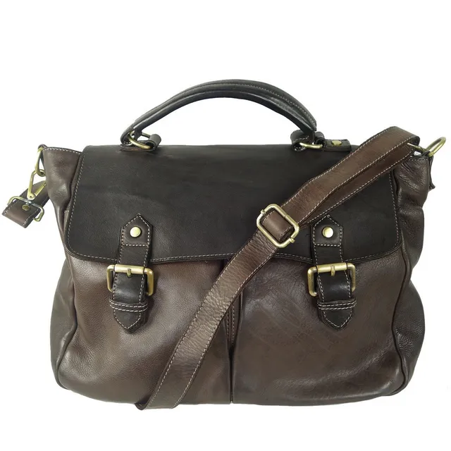 Collection Esprit Cuir Toni cartable cuir brun homme