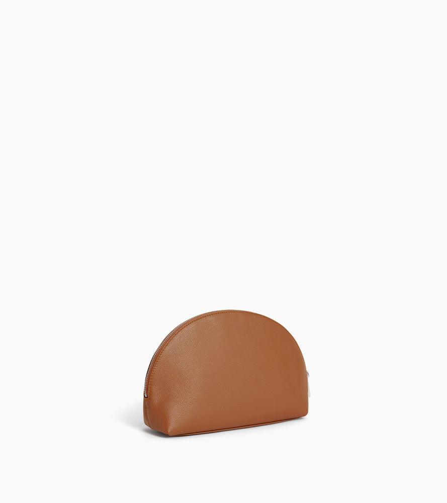 Le Tanneur Leather Goods trousse toilette cuir grainé Brown Tan