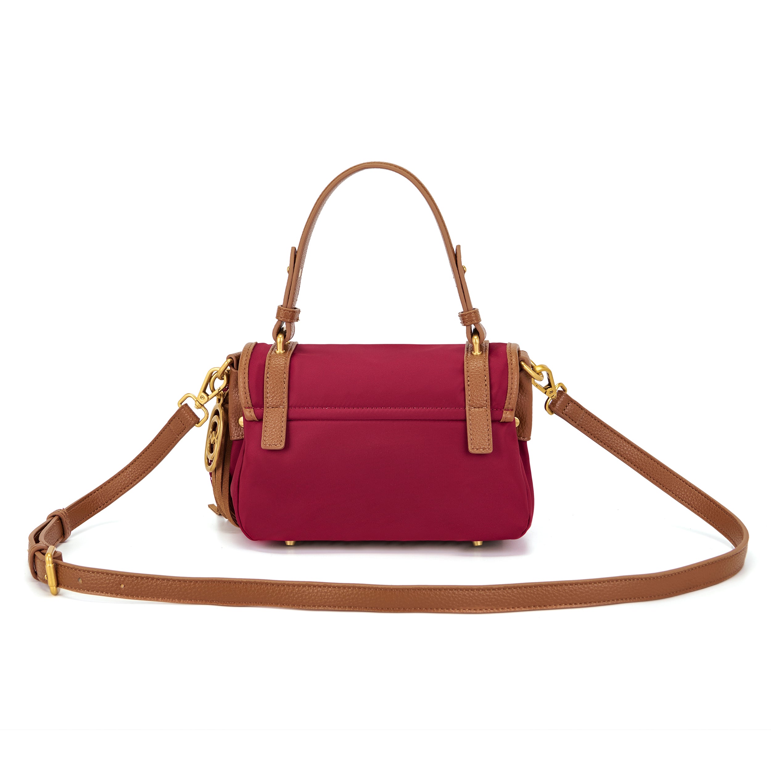 La Carrie Bag Atena Dark Wave cabas nylon burgundy