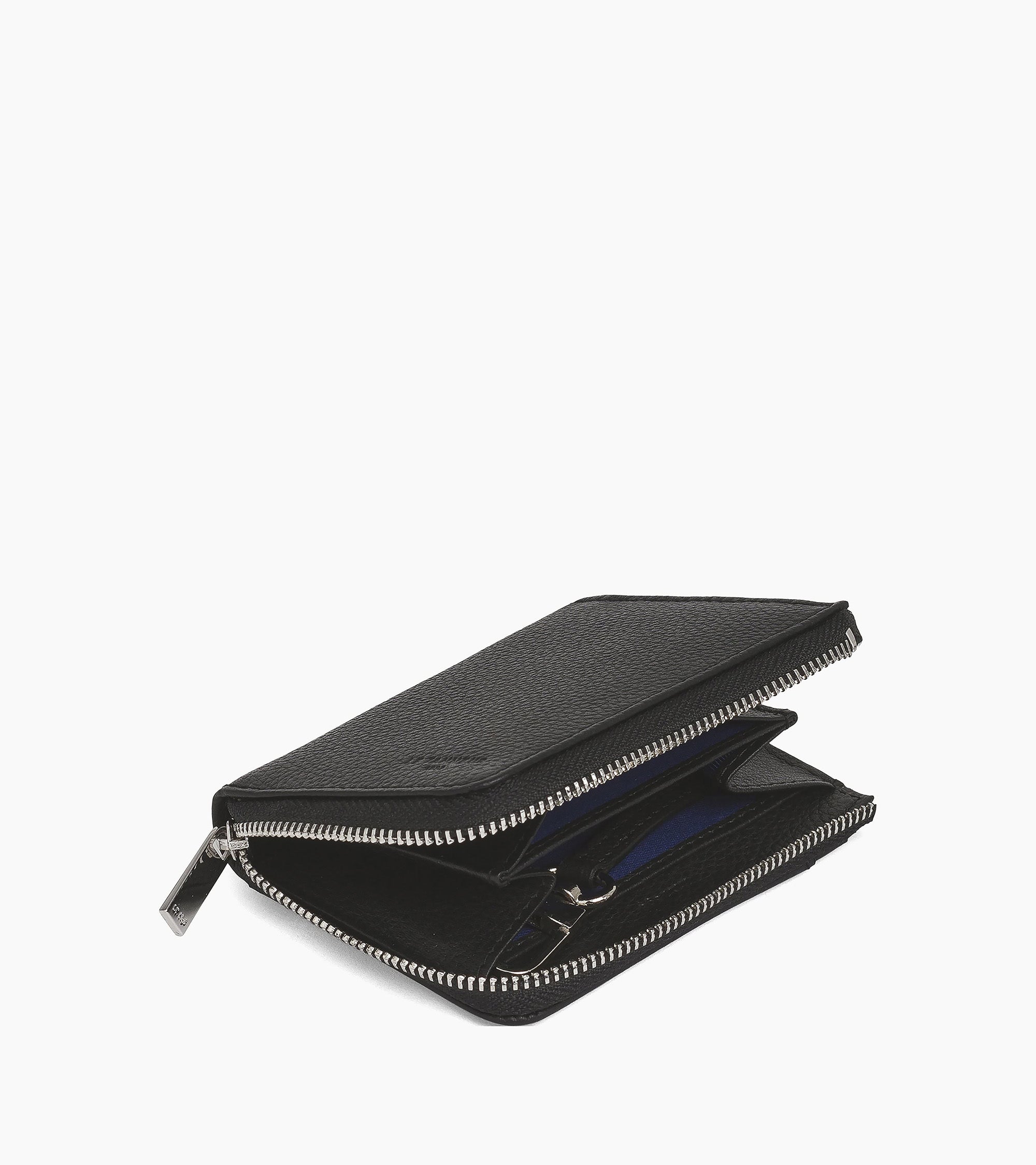 Le Tanneur Charles porte-monnaie cuir grainé noir zippé en L