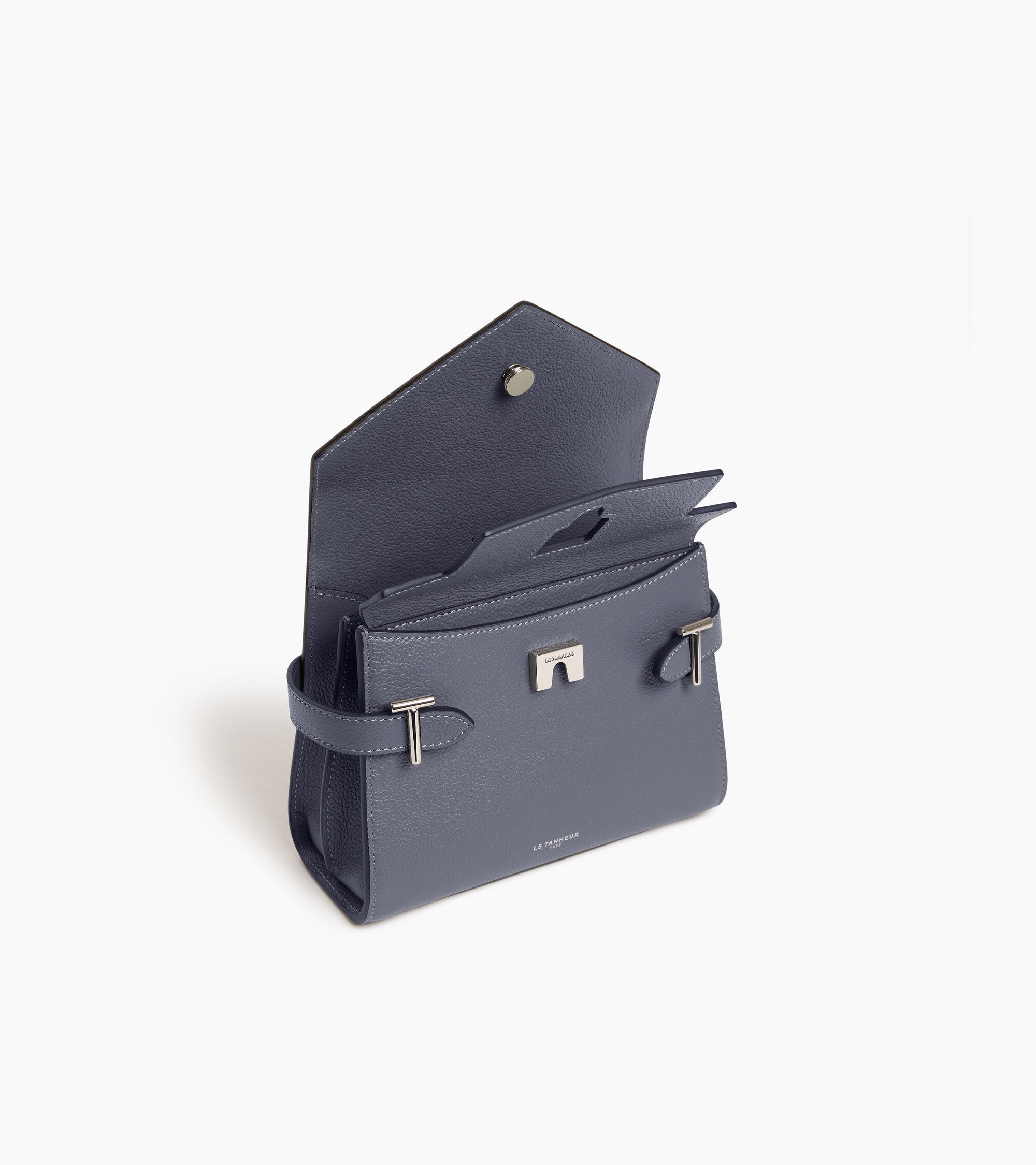 Le Tanneur Emilie petit sac à main cuir Steel Blue
