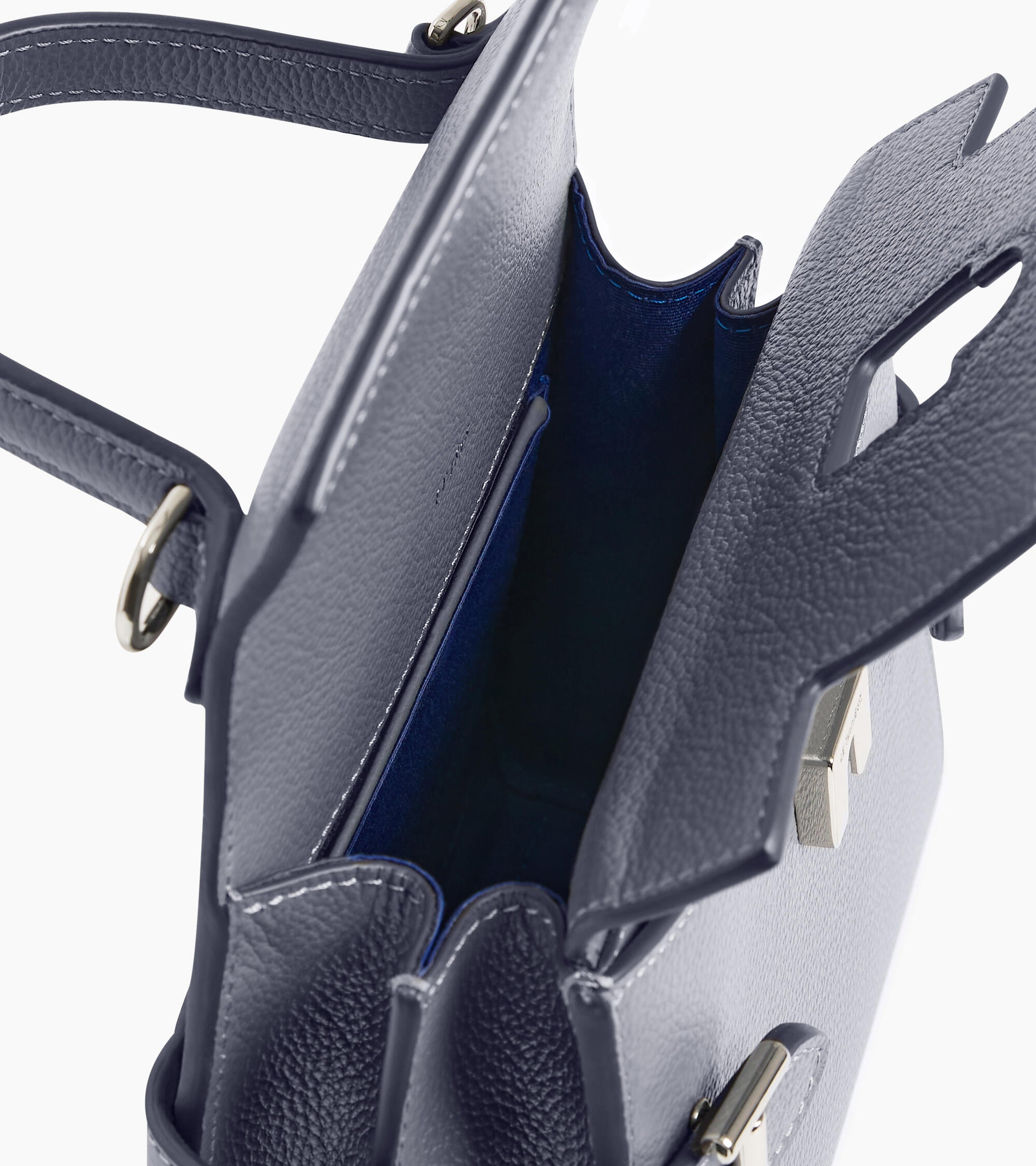 Le Tanneur Emilie petit sac à main cuir Steel Blue