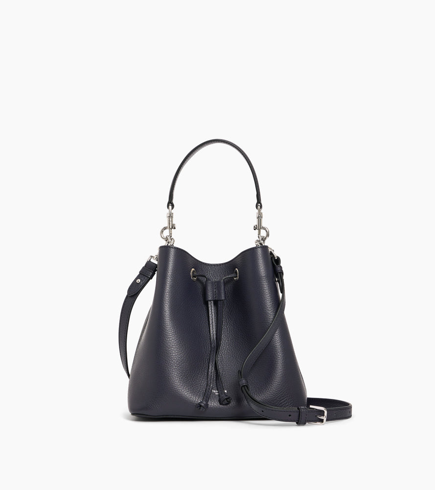 Le Tanneur Louise Sac Seau Cuir Grainé Bleu Nuit