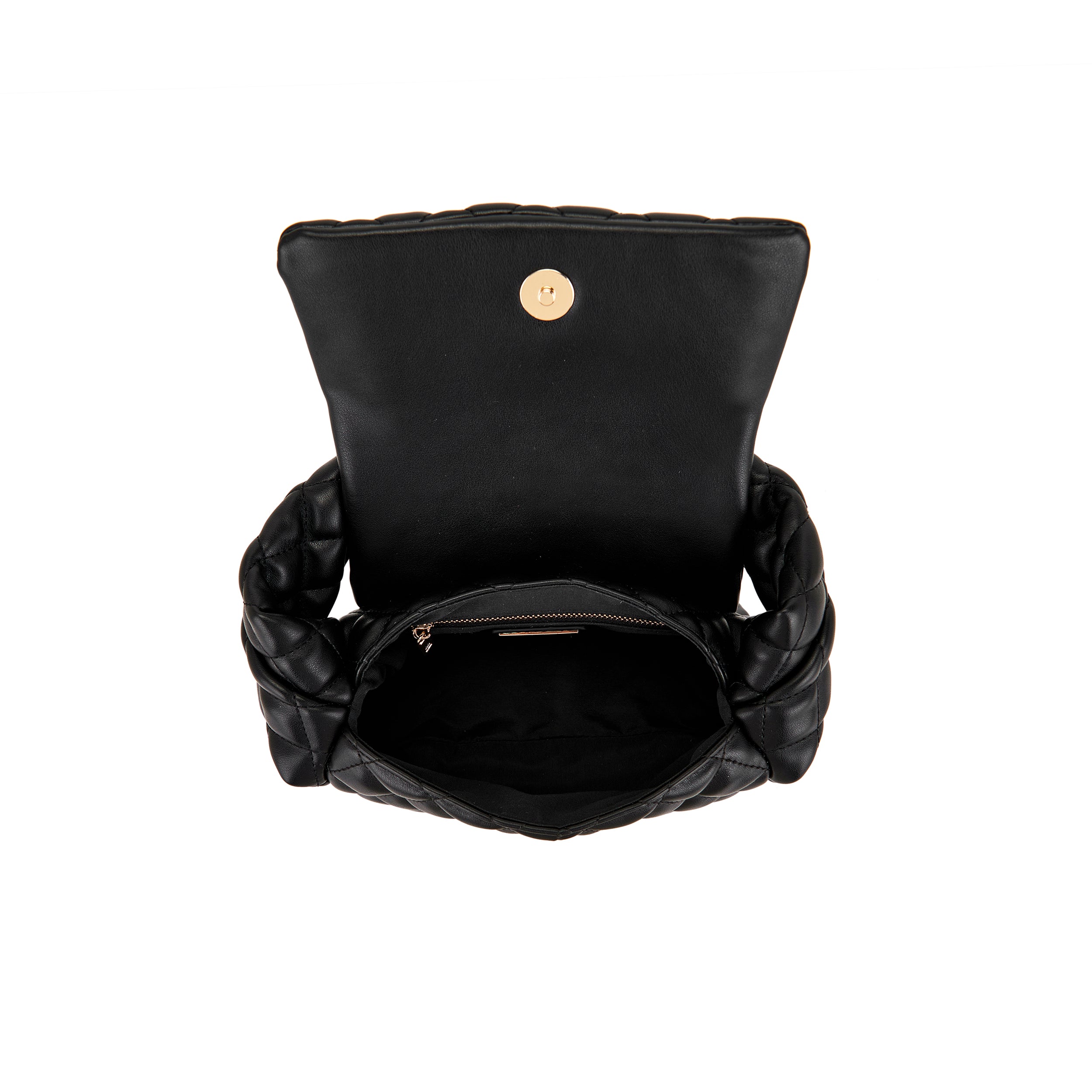 La Carrie Capsule sac bandoulière noir matelassé 19 cm