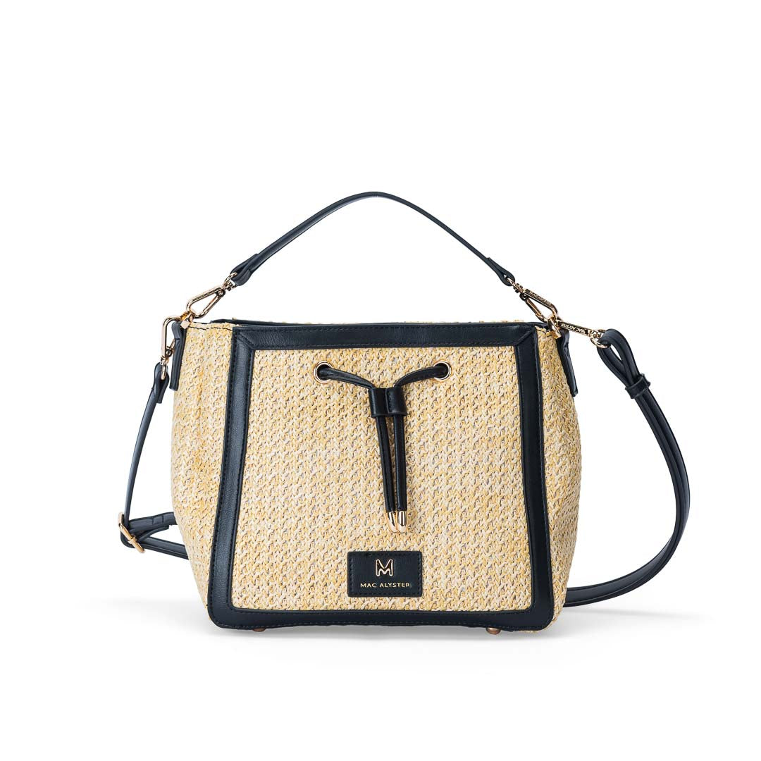 MAC ALYSTER Venise sac trotteur Doré raphia 24,5 cm