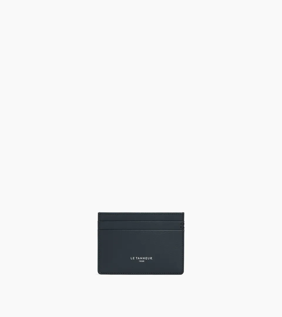 Le Tanneur Wallets Lucien porte-cartes cuir bleu Twilight