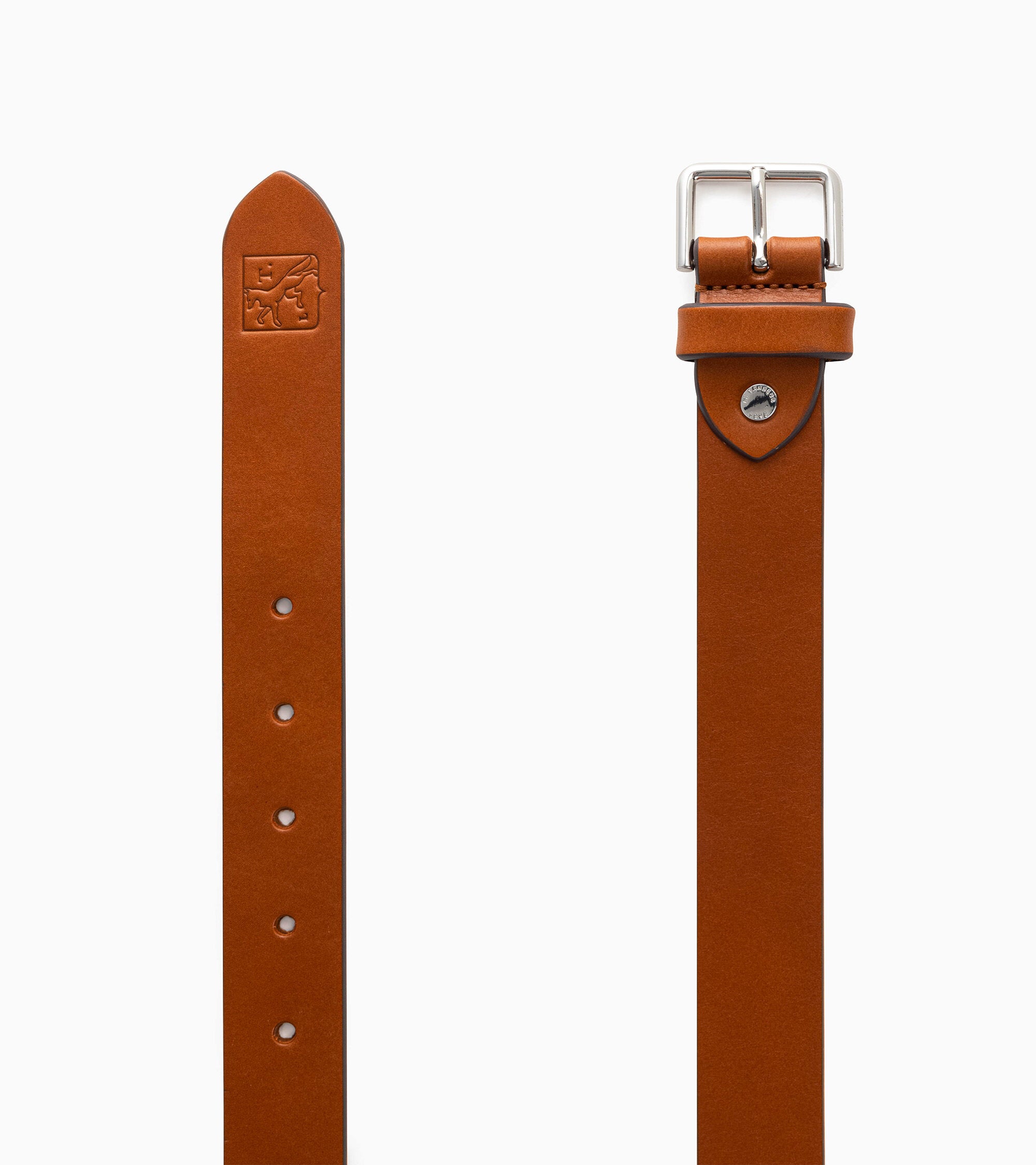 Le Tanneur Belts ceinture homme cuir Brown Tan boucle carrée