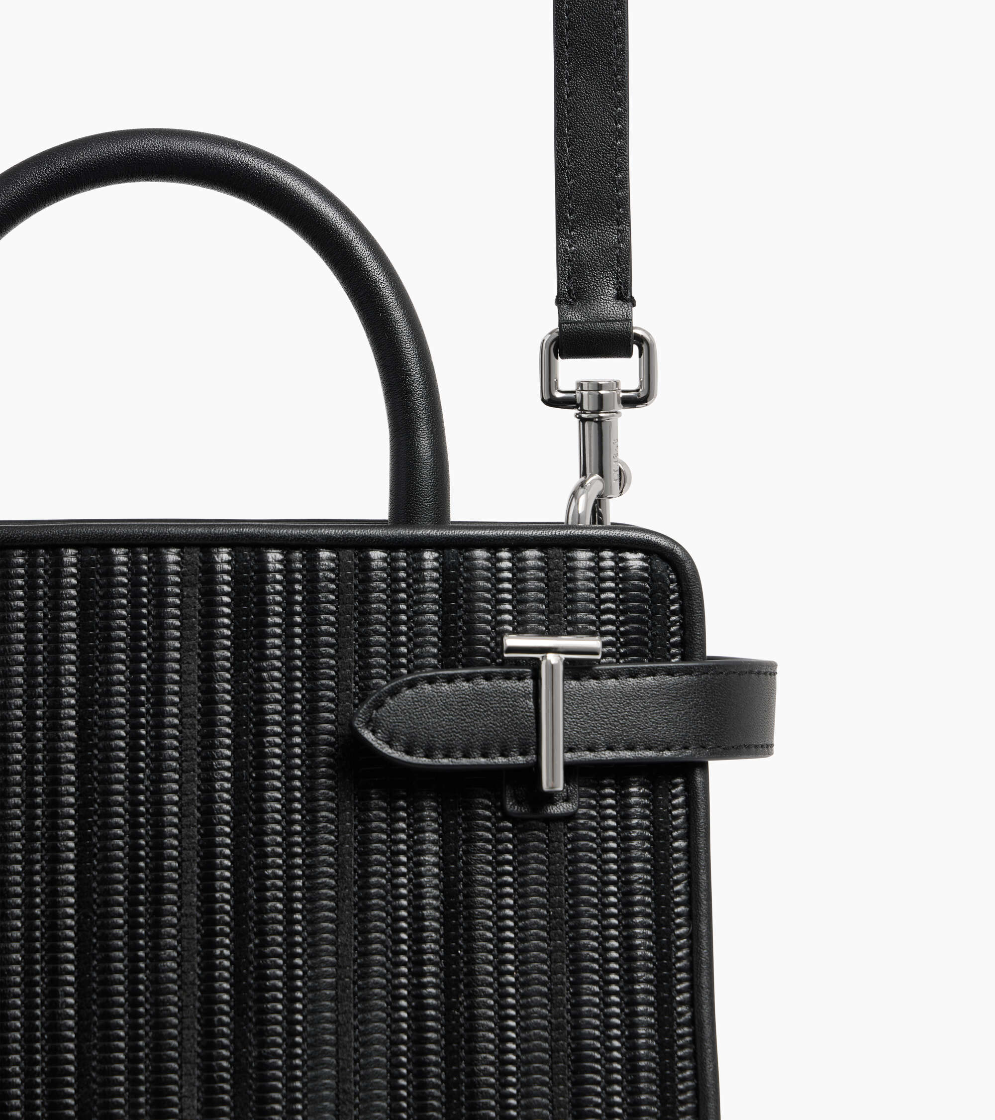 Le Tanneur Emilie petit sac cuir tressé noir