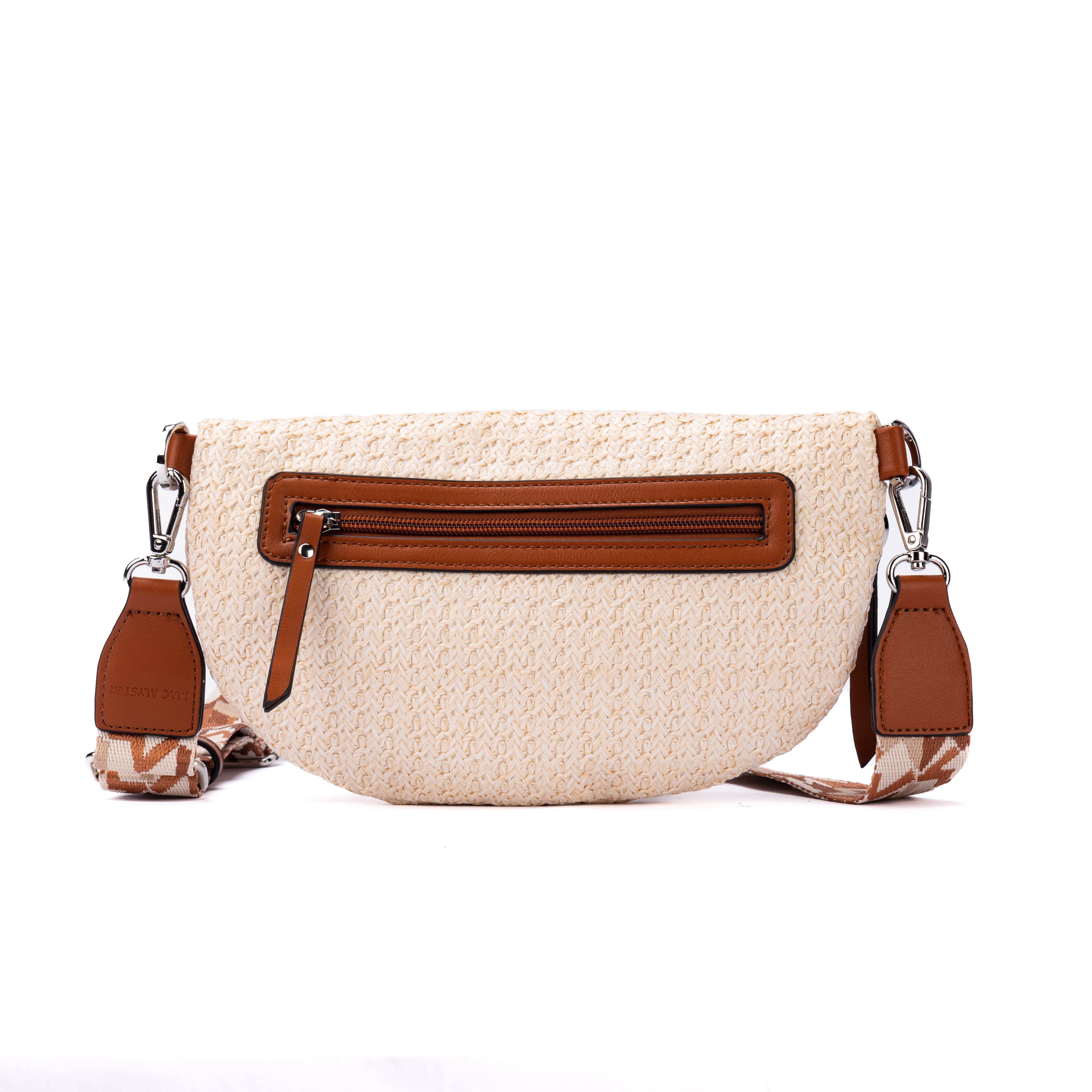 MAC ALYSTER Capsule sac banane noir paille
