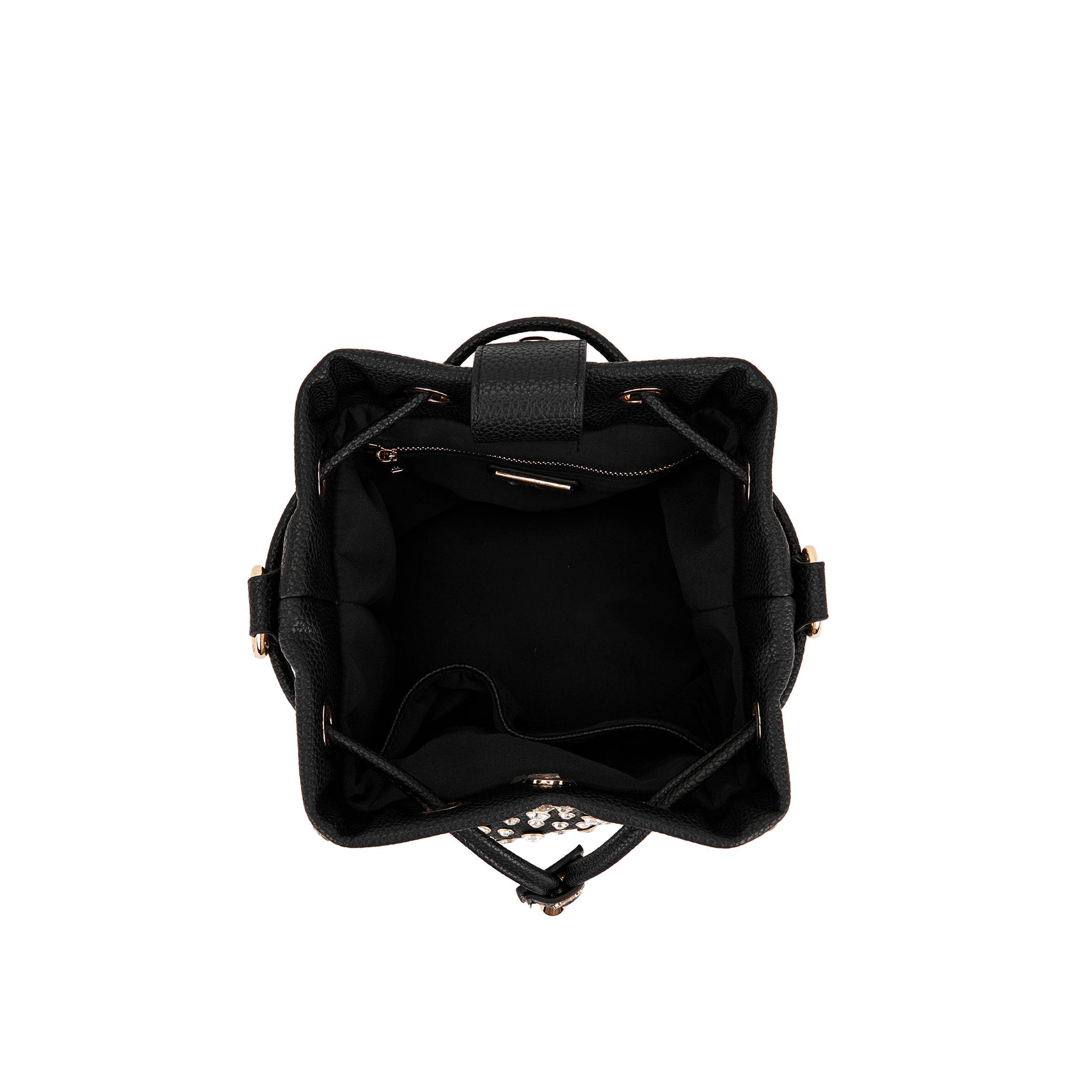 La Carrie Andromeda sac seau noir strass 28 cm