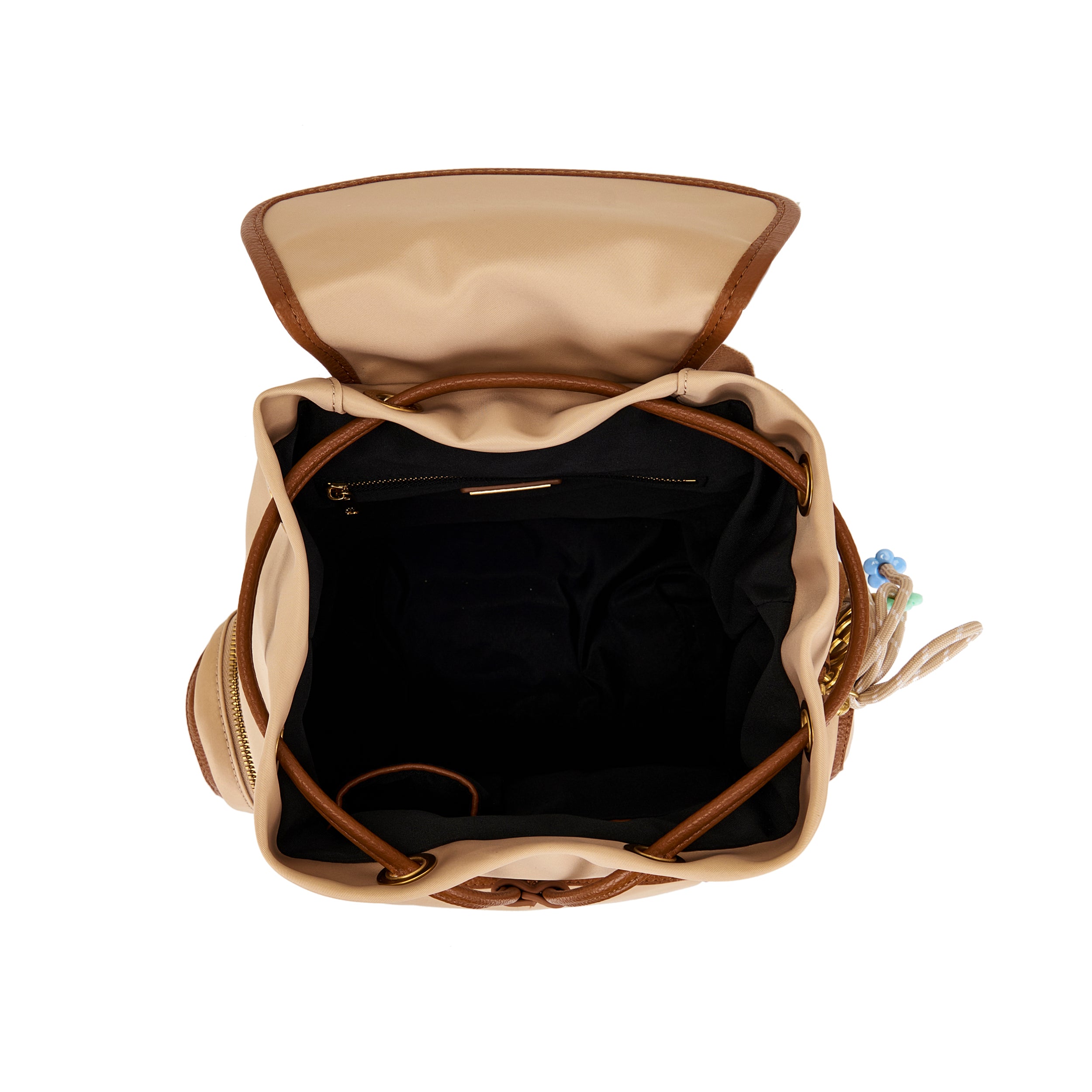 La Carrie Dark Wave sac à dos beige nylon