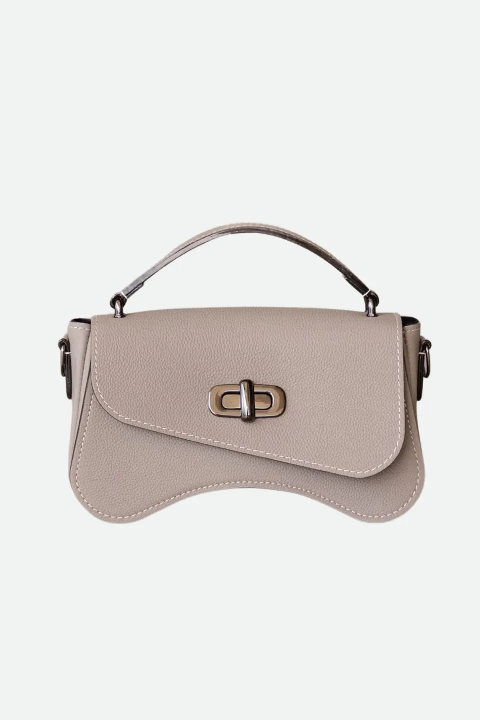 Nodie's L'iconique sac baguette cuir gris grainé