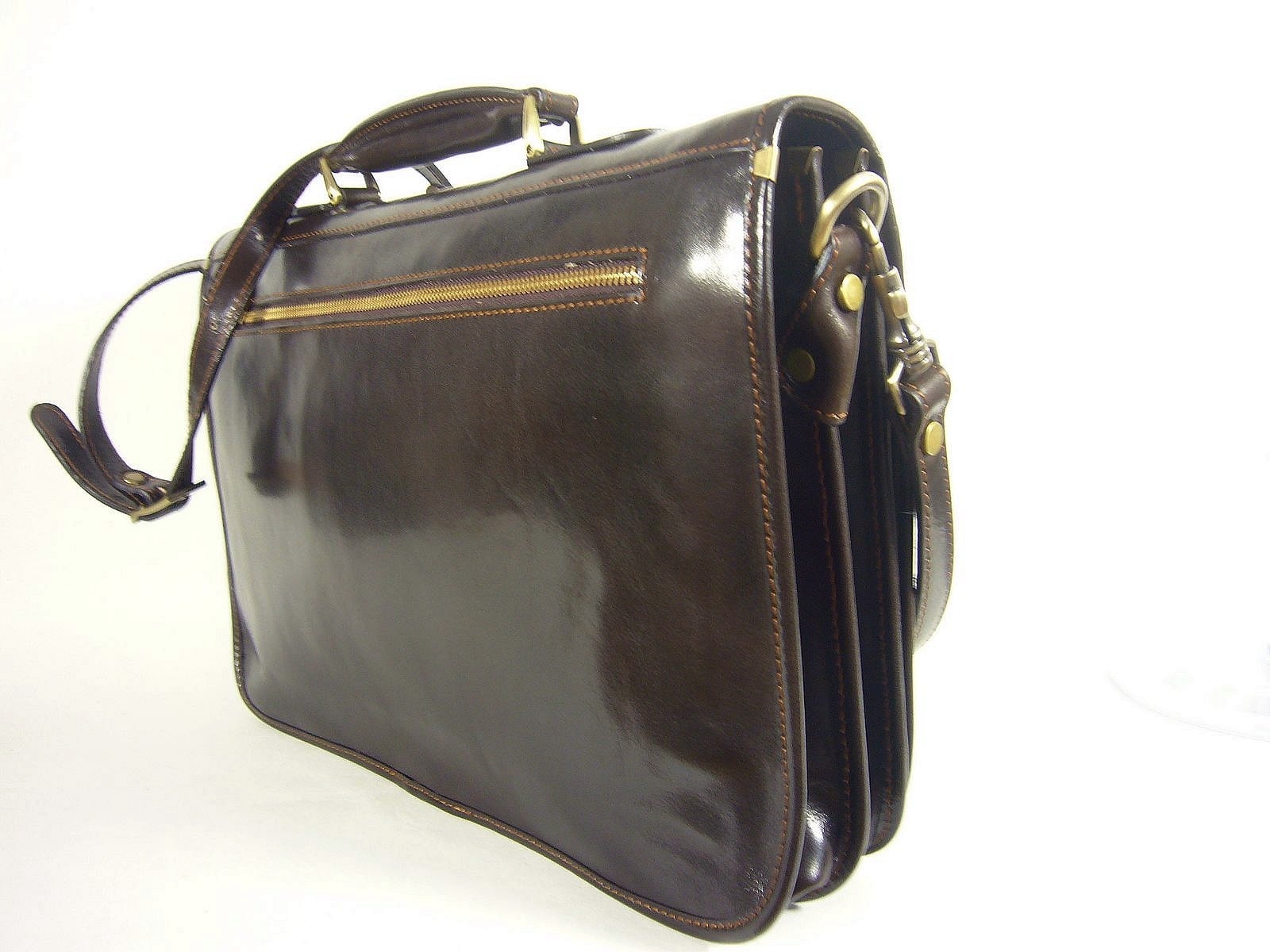 Collection Esprit Cuir Giacomo cartable cuir brun A4 15 pouces
