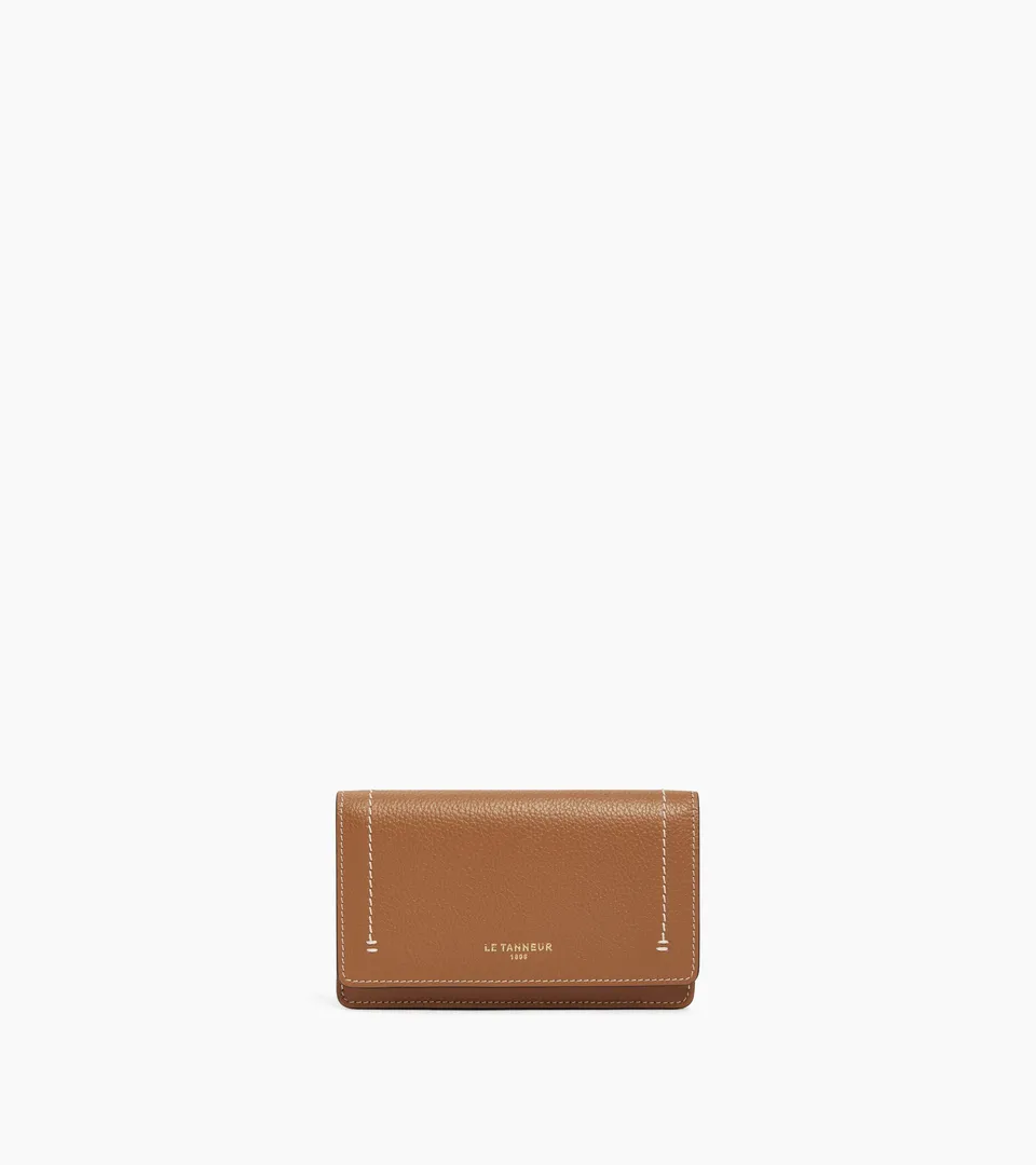 Le Tanneur Louison porte-cartes cuir grainé marron
