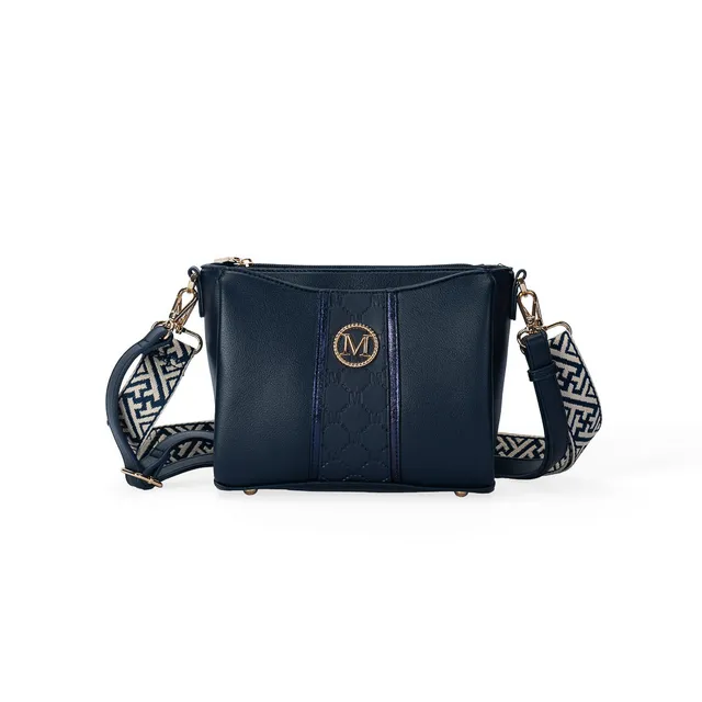 MAC ALYSTER Paradoxe sac bandoulière marine monogramme