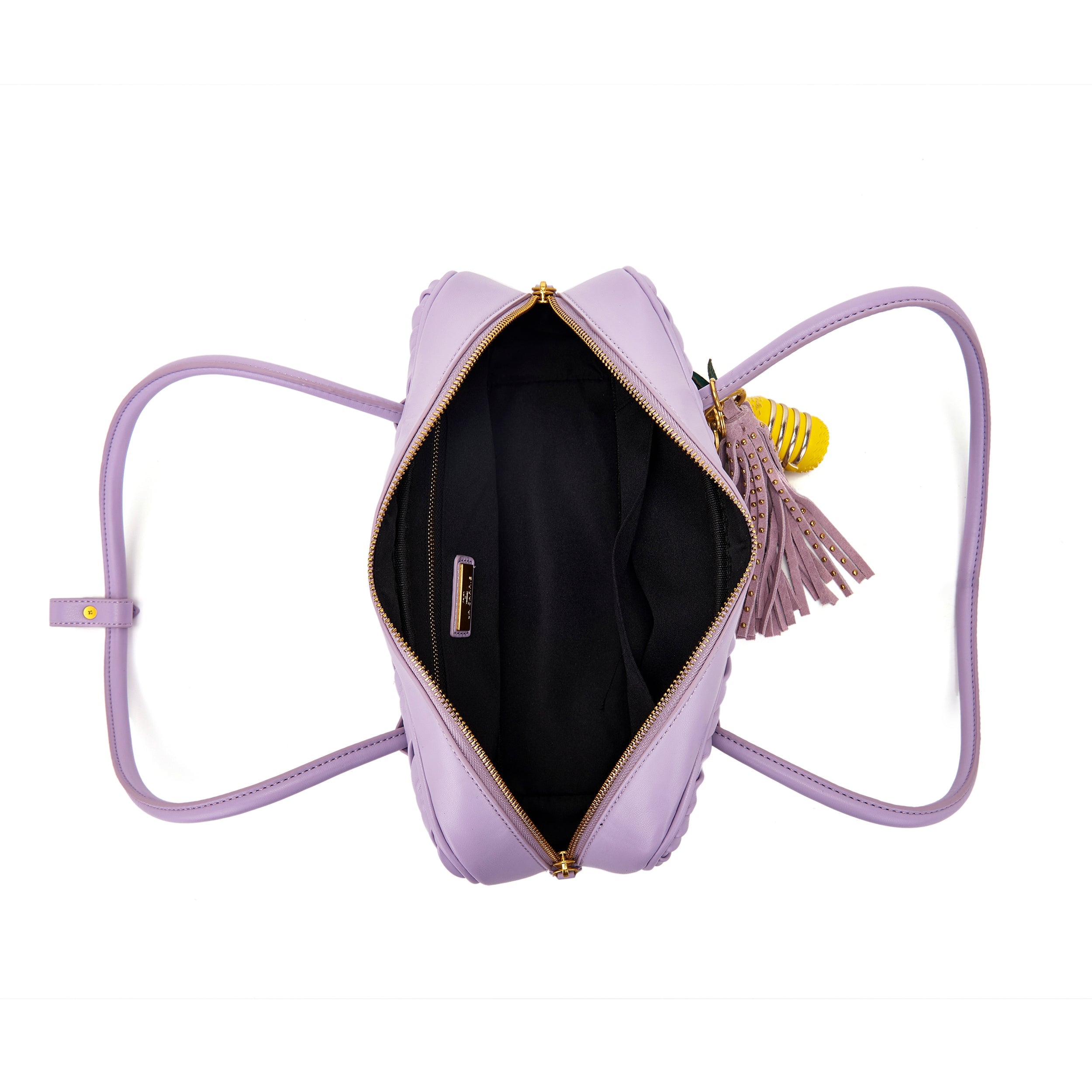 La Carrie Plissé sac à main lavande PU 30 cm
