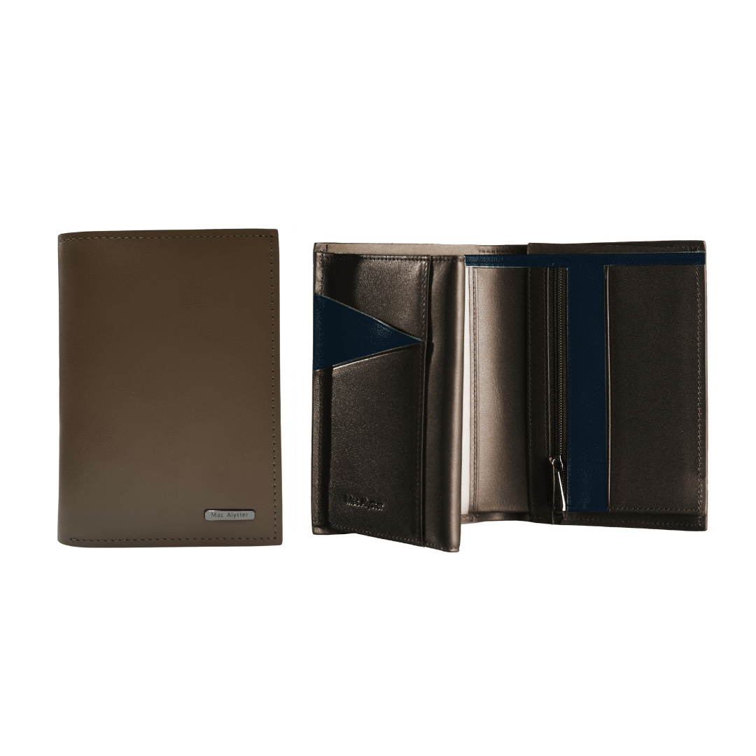 Mac Alyster Heritage portefeuille européen cuir Taupe RFID