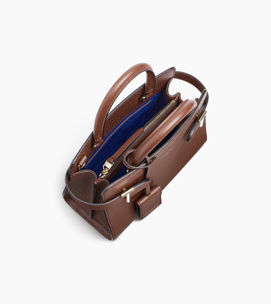 Le Tanneur Emilie petit sac à main cuir grainé 3 compartiments