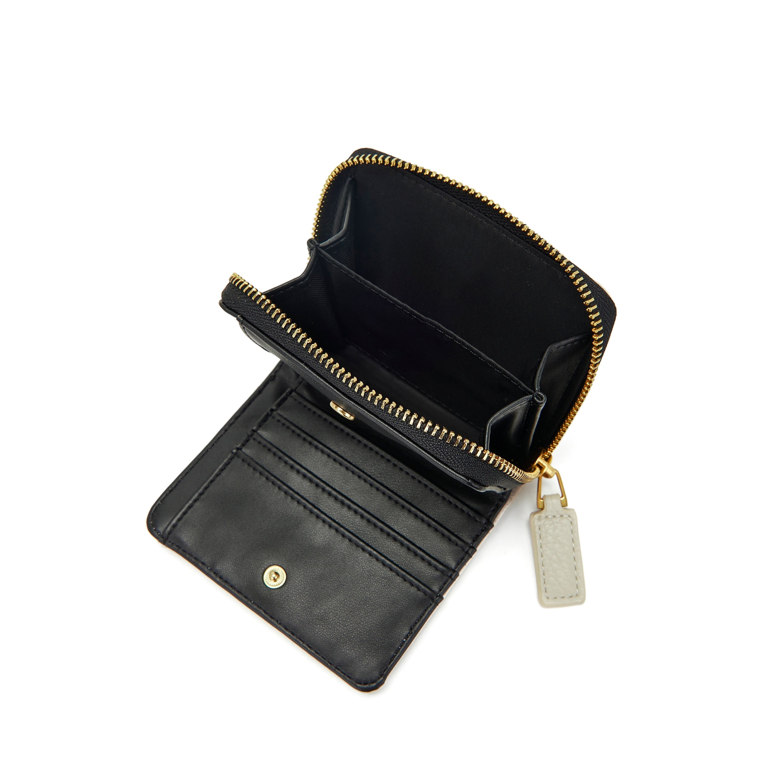 La Carrie Bag Wallet portefeuille ivoire 12x9cm nylon