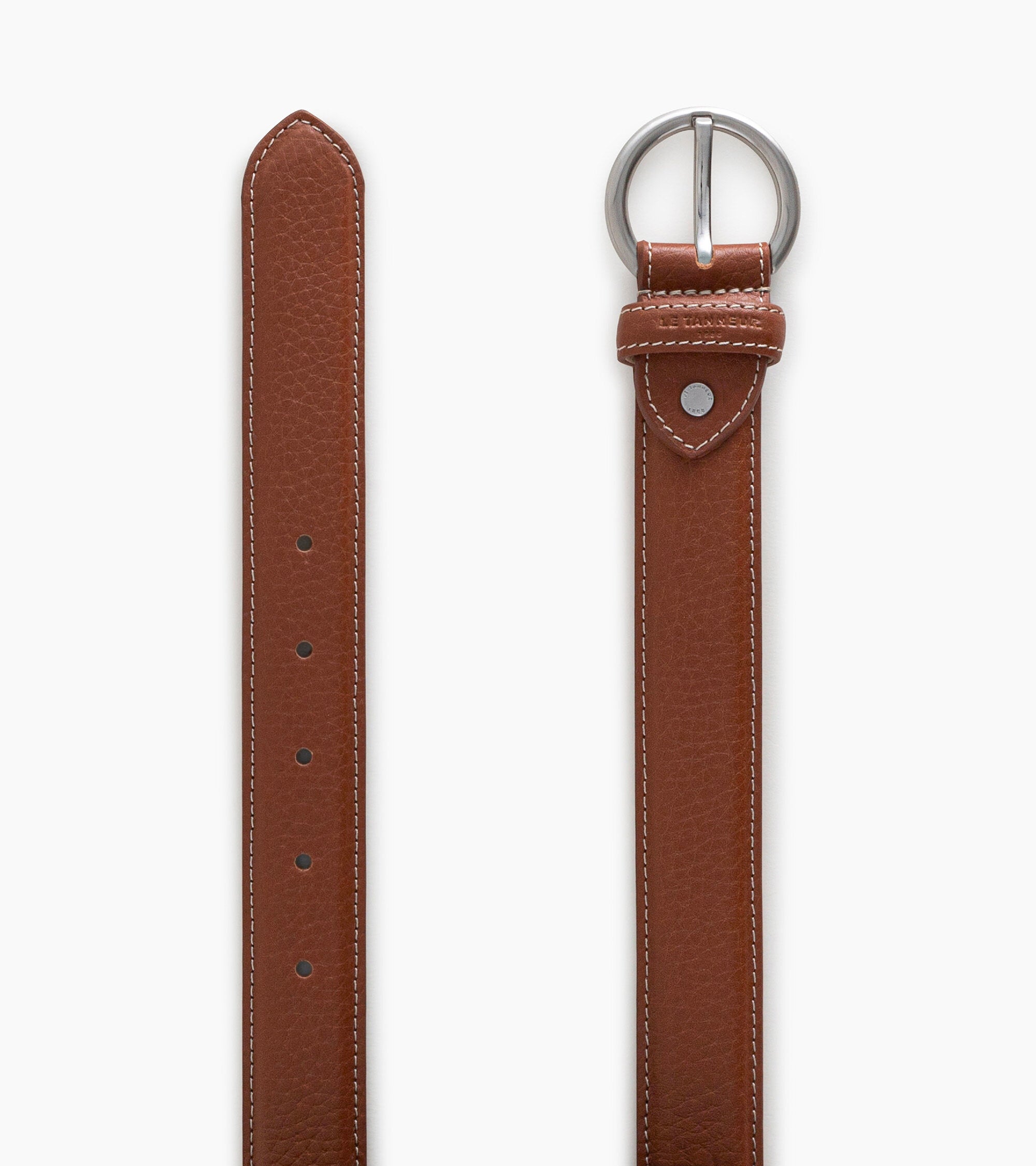 Le Tanneur Belts ceinture femme cuir grainé marron tan
