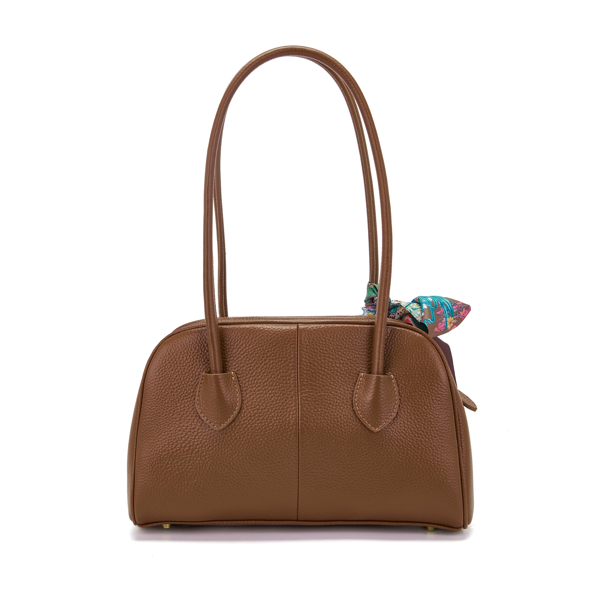 La Carrie Bag Foulard sac bandoulière cuir cuoio 28 cm