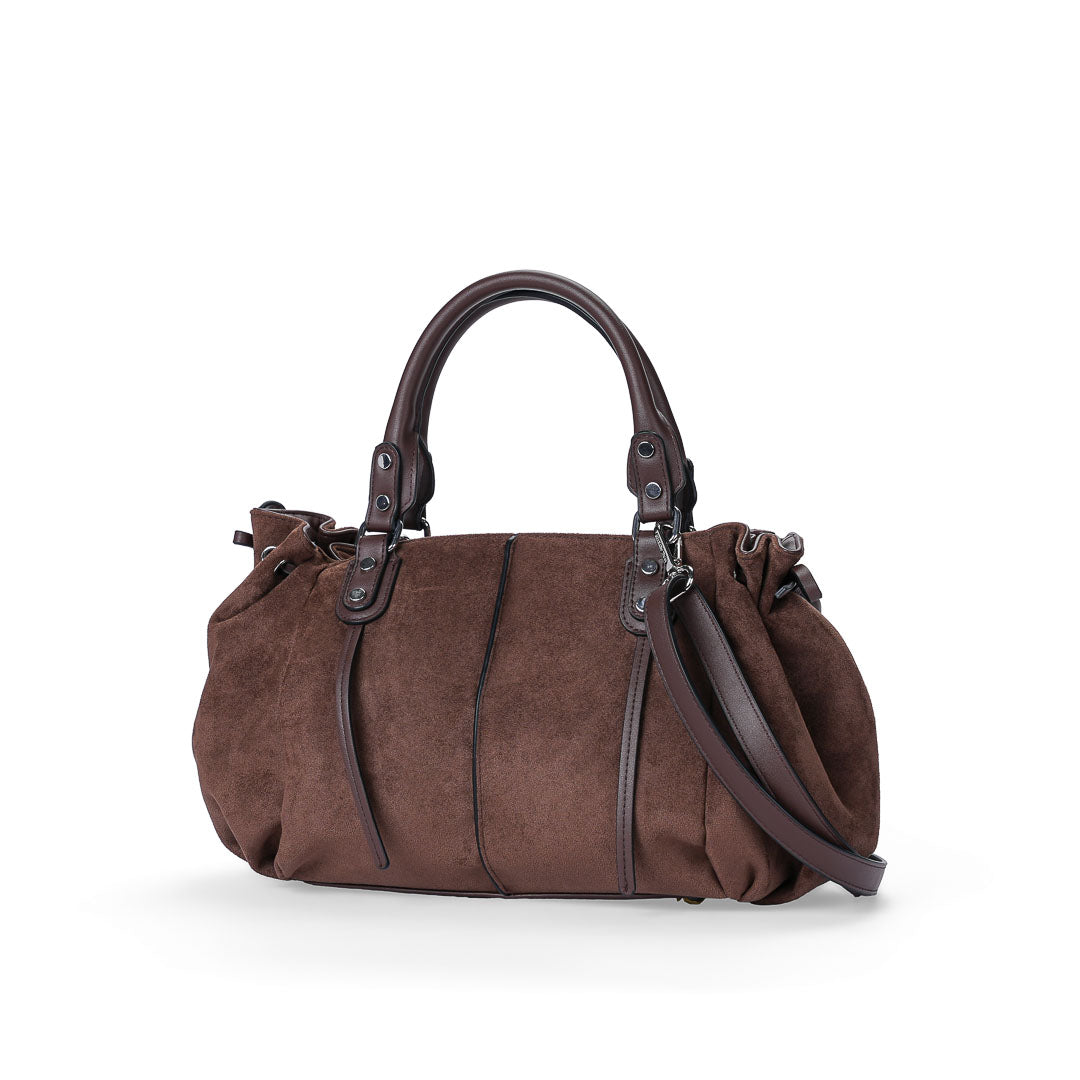 Mac Alyster Captivante sac bowling Noir suedine 35 cm