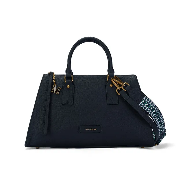 Mac Alyster Giulia Sac Porté Main Cuir Noir 36 cm