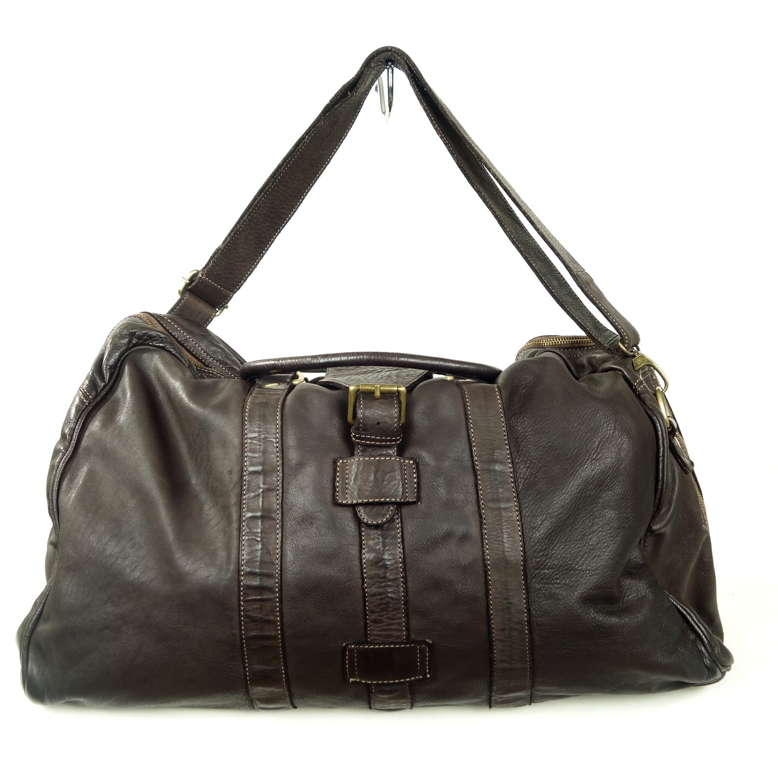 Collection Esprit Cuir Luka sac voyage cuir marron