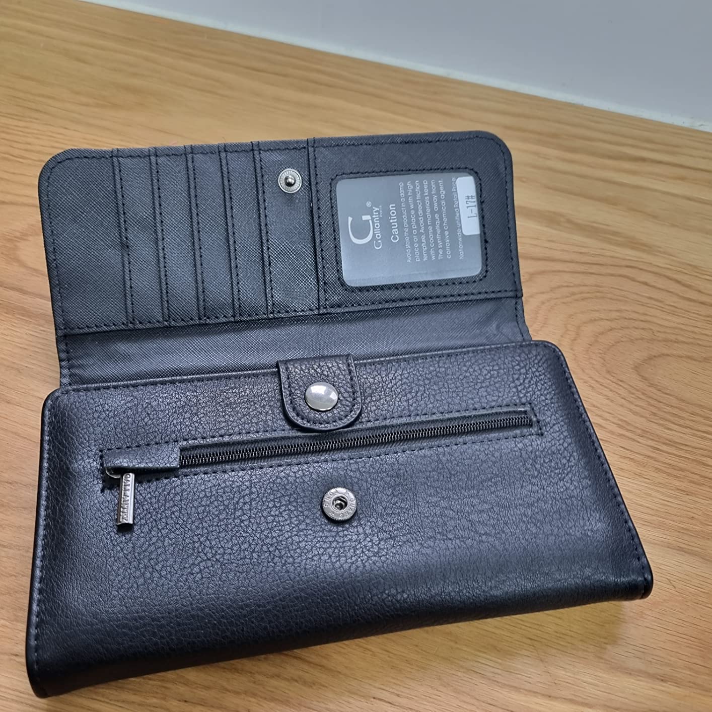 Gallantry Accessoires Portefeuille Long Noir 3 Volets