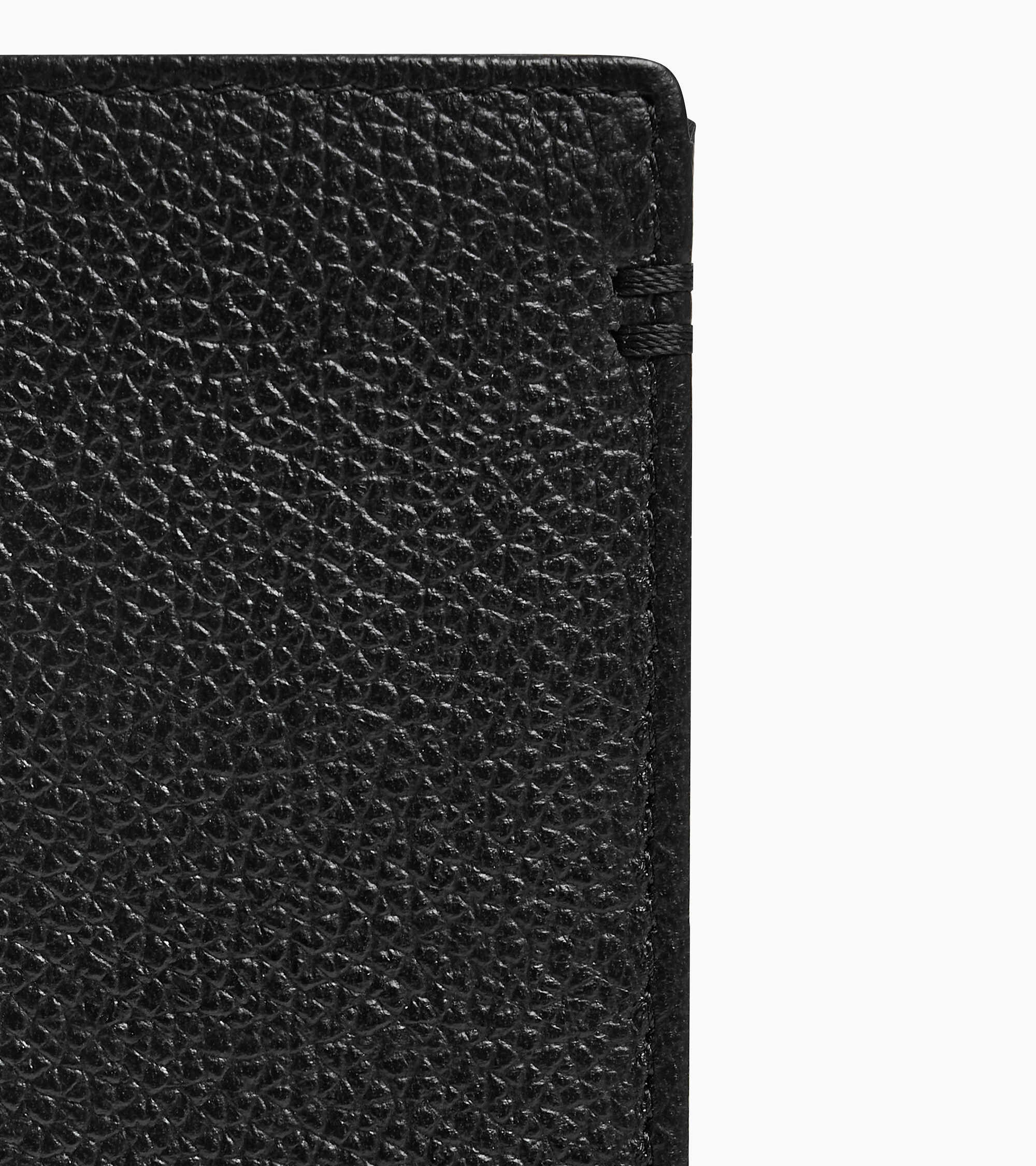 Le Tanneur Lucien grand portefeuille vertical cuir grainé noir