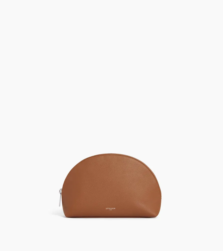 Le Tanneur Leather Goods trousse toilette cuir grainé Brown Tan