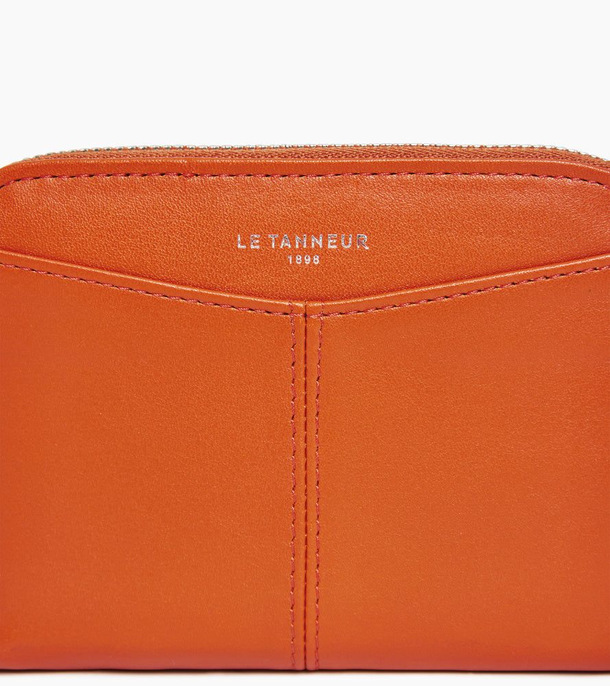 Le Tanneur Charlotte porte-monnaie cuir lisse zippé femme