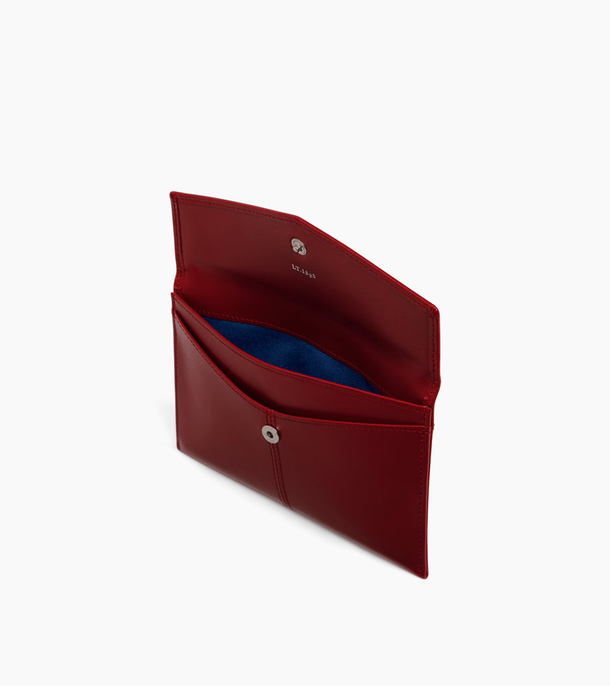 Le Tanneur Charlotte pochette enveloppe cuir Revolution Red