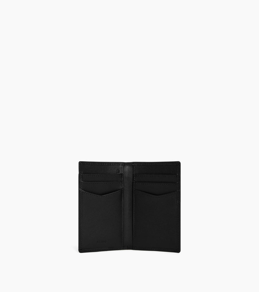 Le Tanneur Charlotte porte-cartes vertical cuir lisse noir anti-RFID