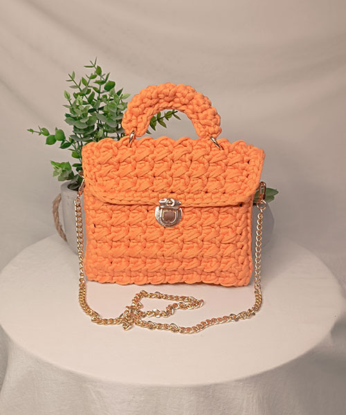 Takiri Elma TK1071 sac à main orange bandoulière chaîne