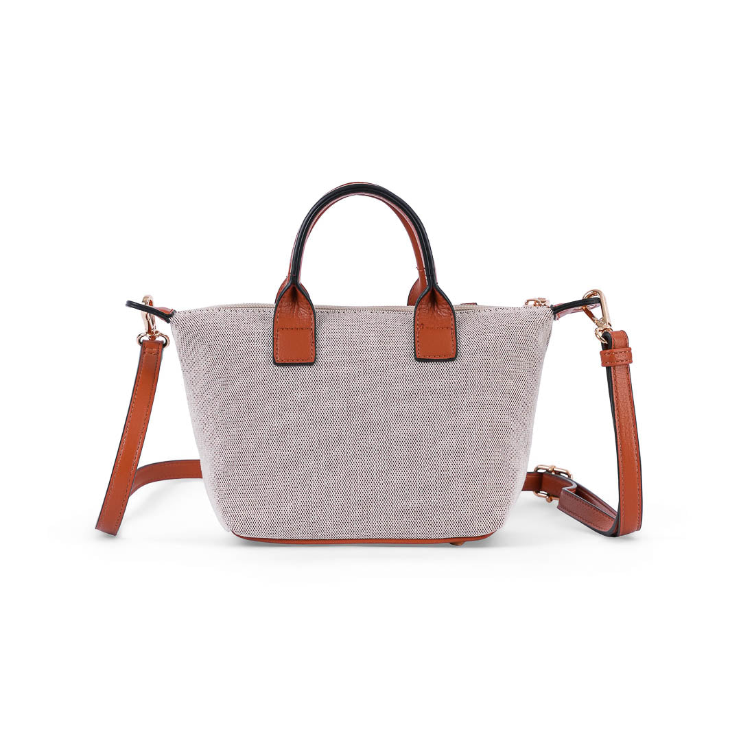 MAC ALYSTER Abrielle Lin petit sac main noir anses rondes