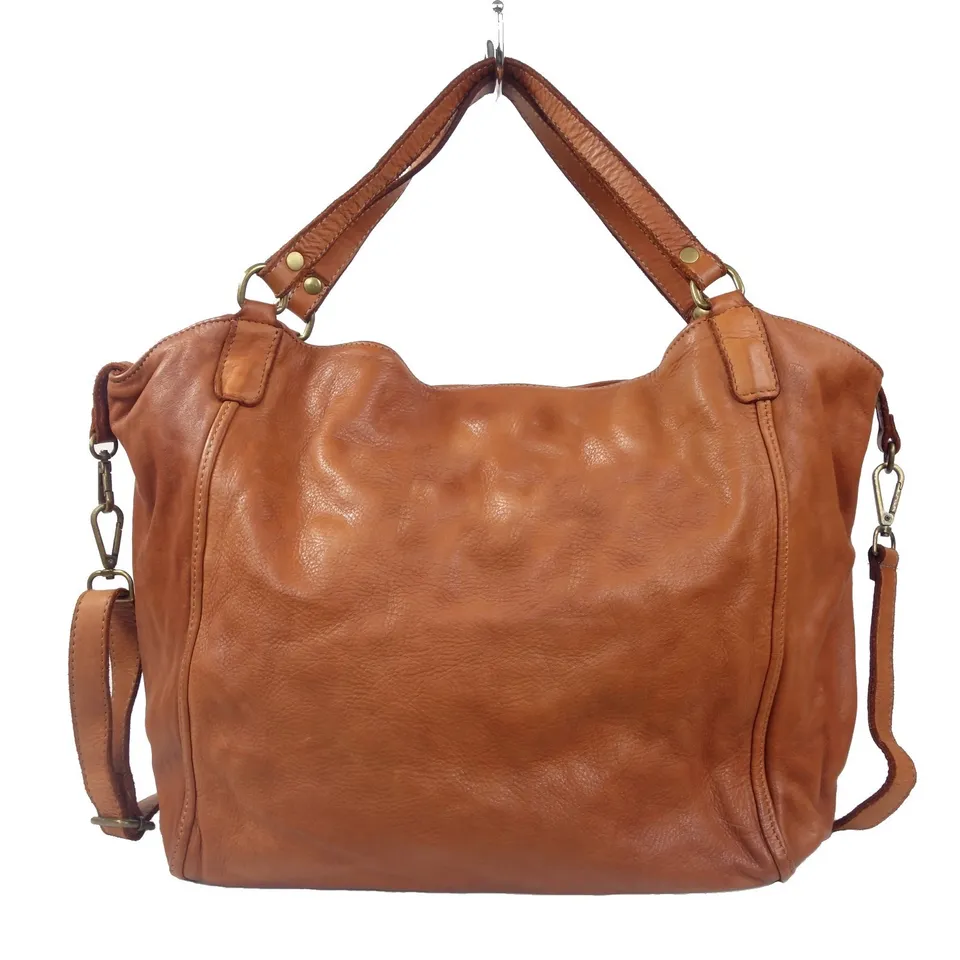 Collection Esprit Cuir DAVY sac cabas cuir naturel vintage A4