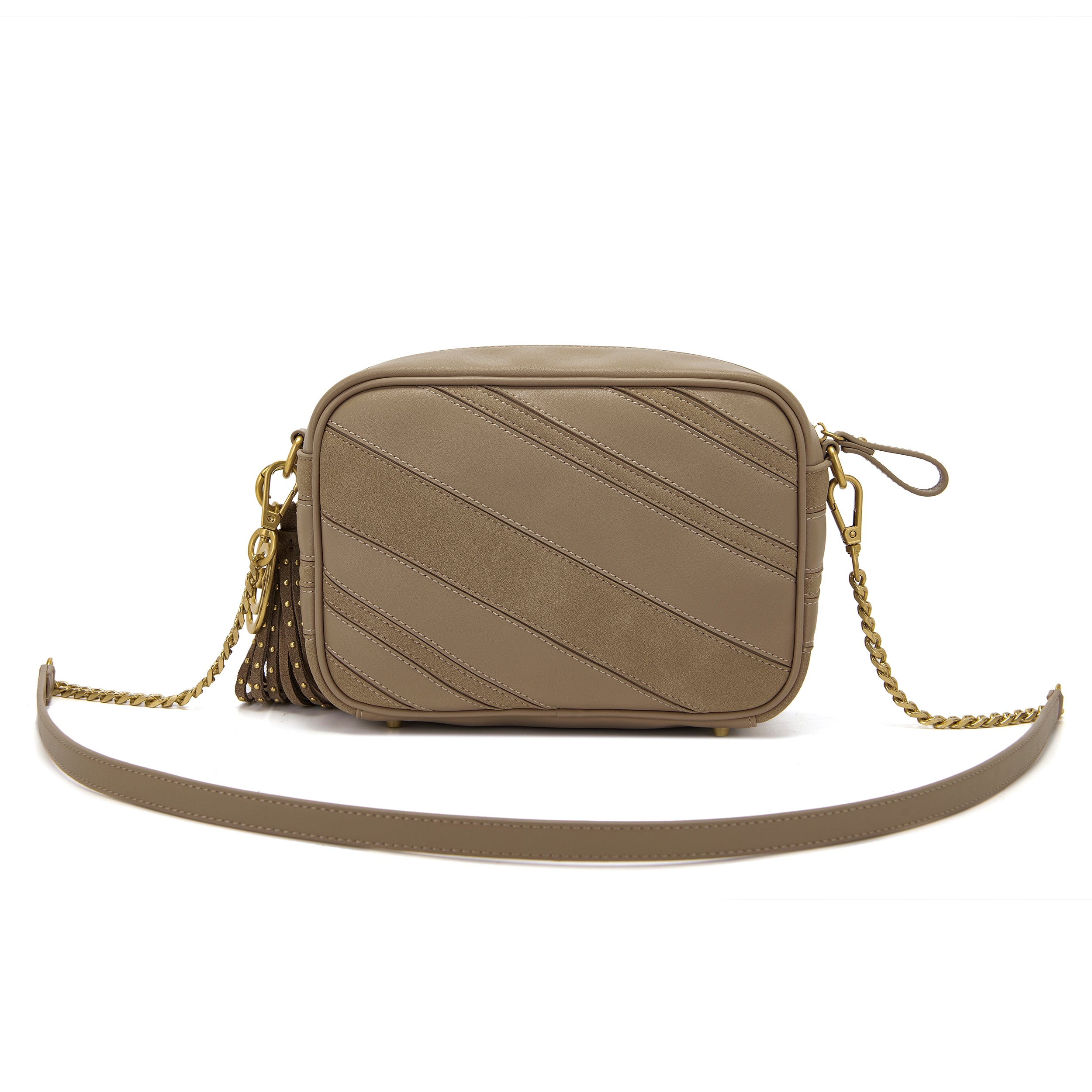 La Carrie Stripes sac bandoulière beige 23x10x16cm