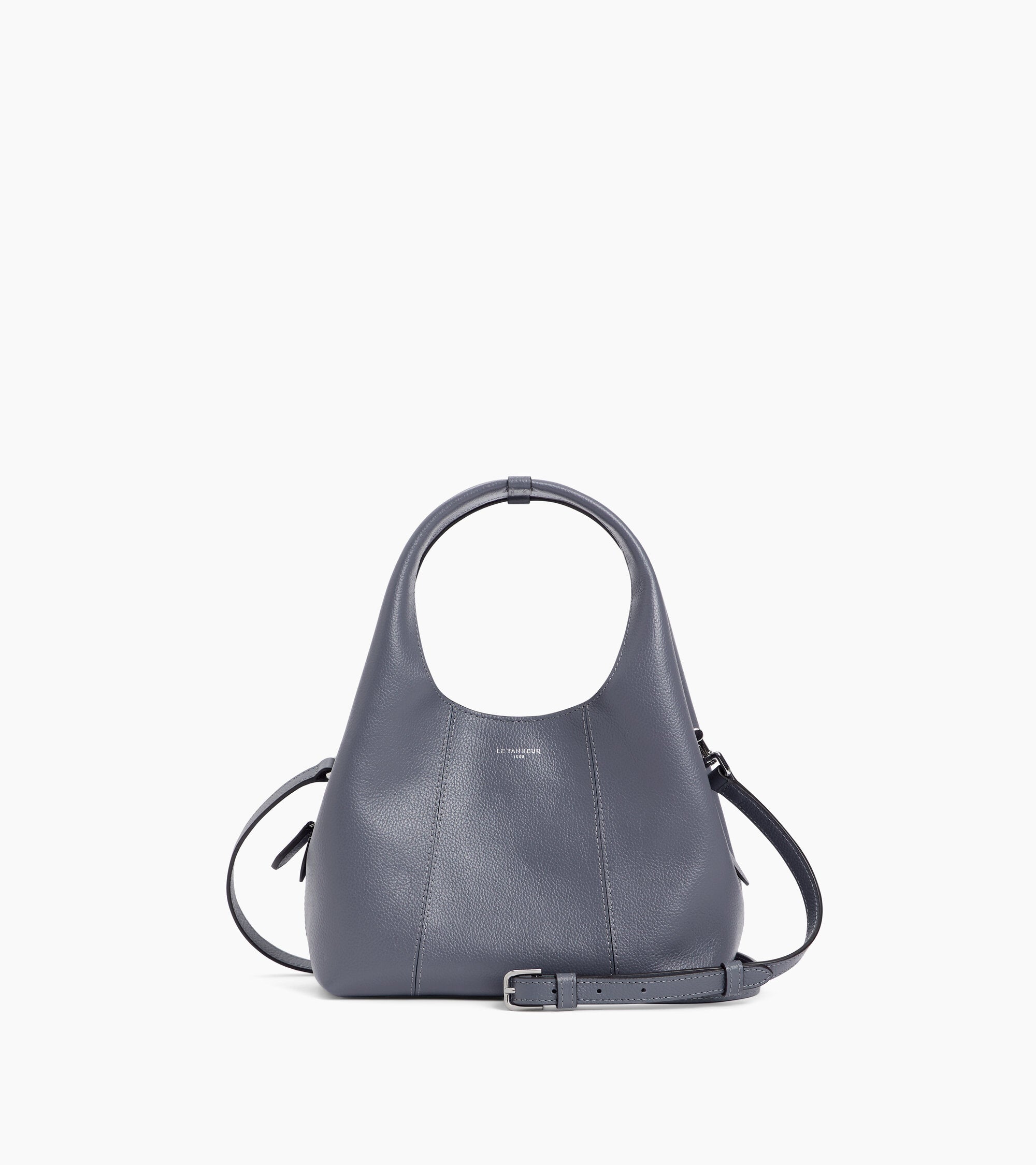 Le Tanneur Juliette petit sac à main bleu cuir lisse