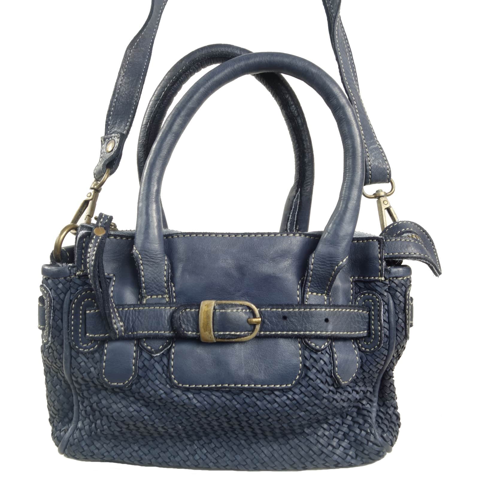 Collection Esprit Cuir TEA mini sac cuir bleu jean