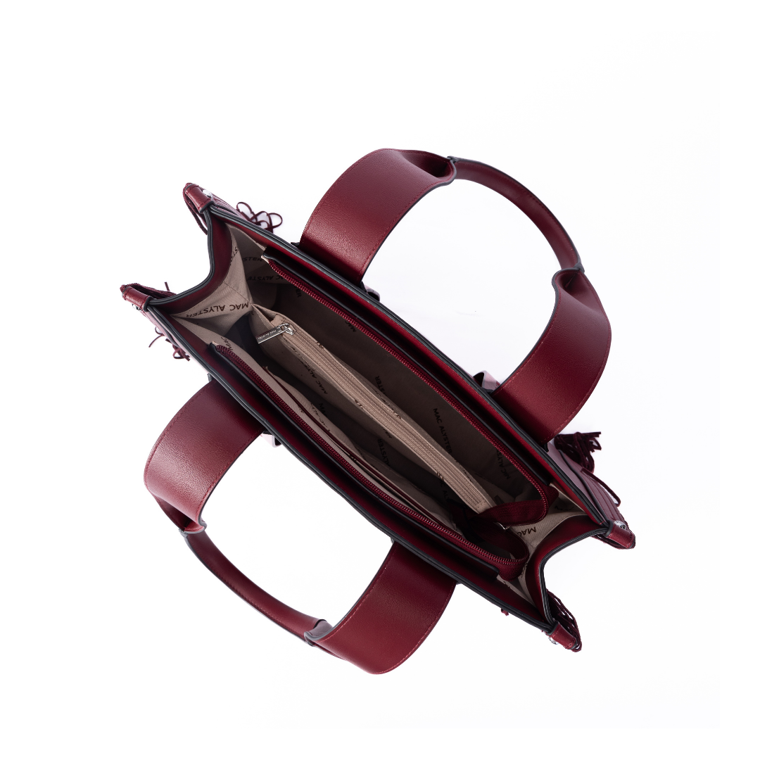 MAC ALYSTER Capsule Clover sac cabas bordeaux