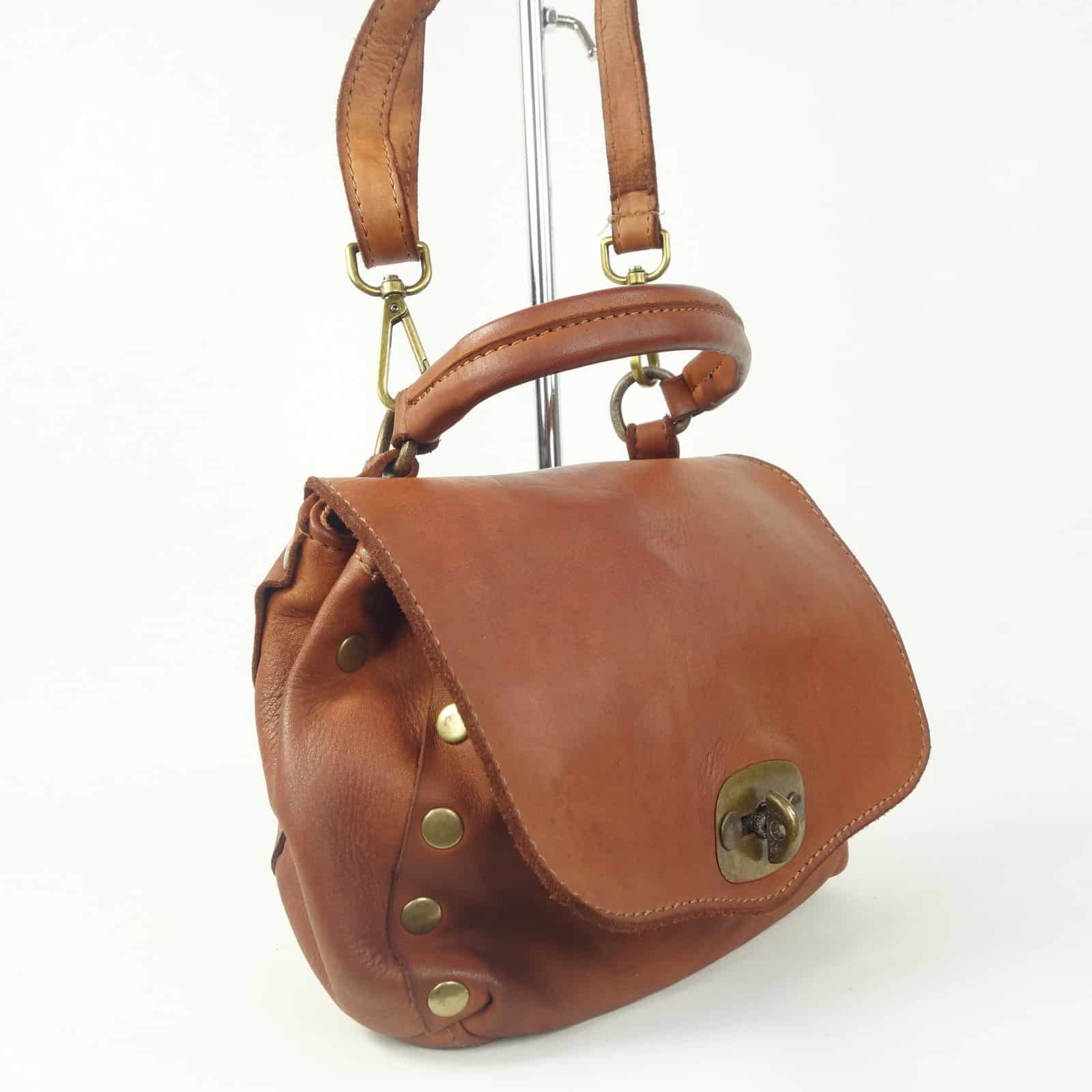 Collection Esprit Cuir SARA mini sac bandoulière naturel cuir
