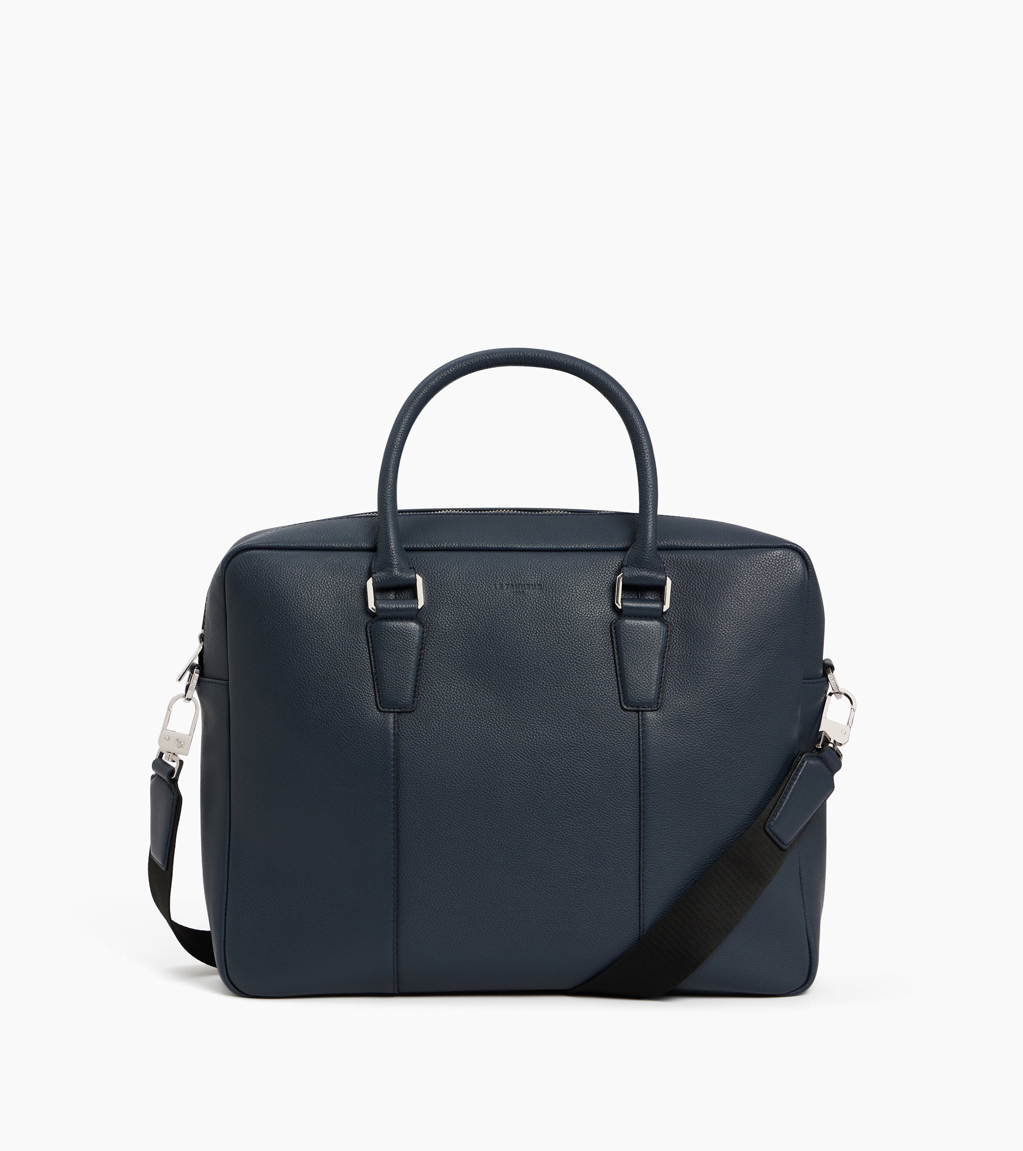 Le Tanneur Marceau porte-documents cuir grainé 15" bleu