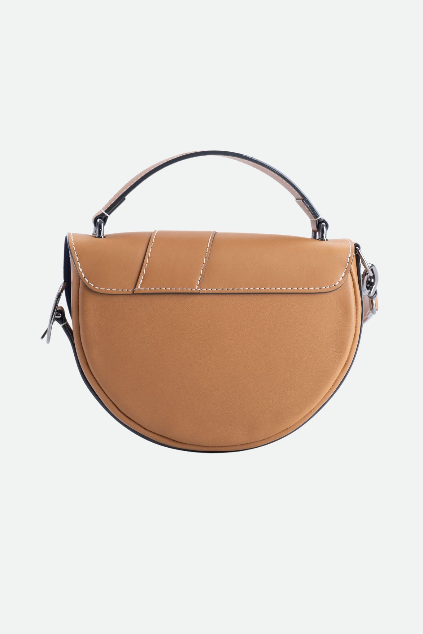 Nodie's Côme sac demi-lune cuir camel lisse