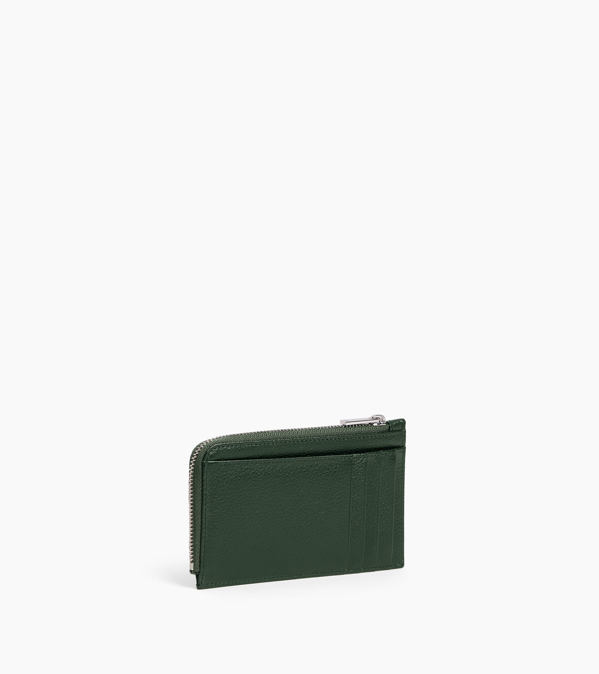 Le Tanneur Albertine porte-cartes zippé cuir vert