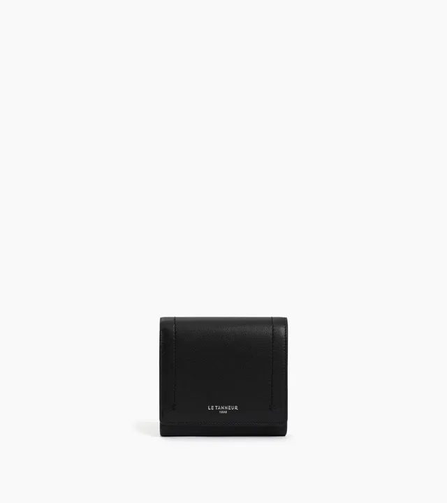 Le Tanneur Louison portefeuille cuir lisse noir Black