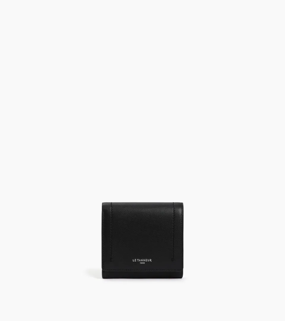 Le Tanneur Louison portefeuille cuir lisse noir Black